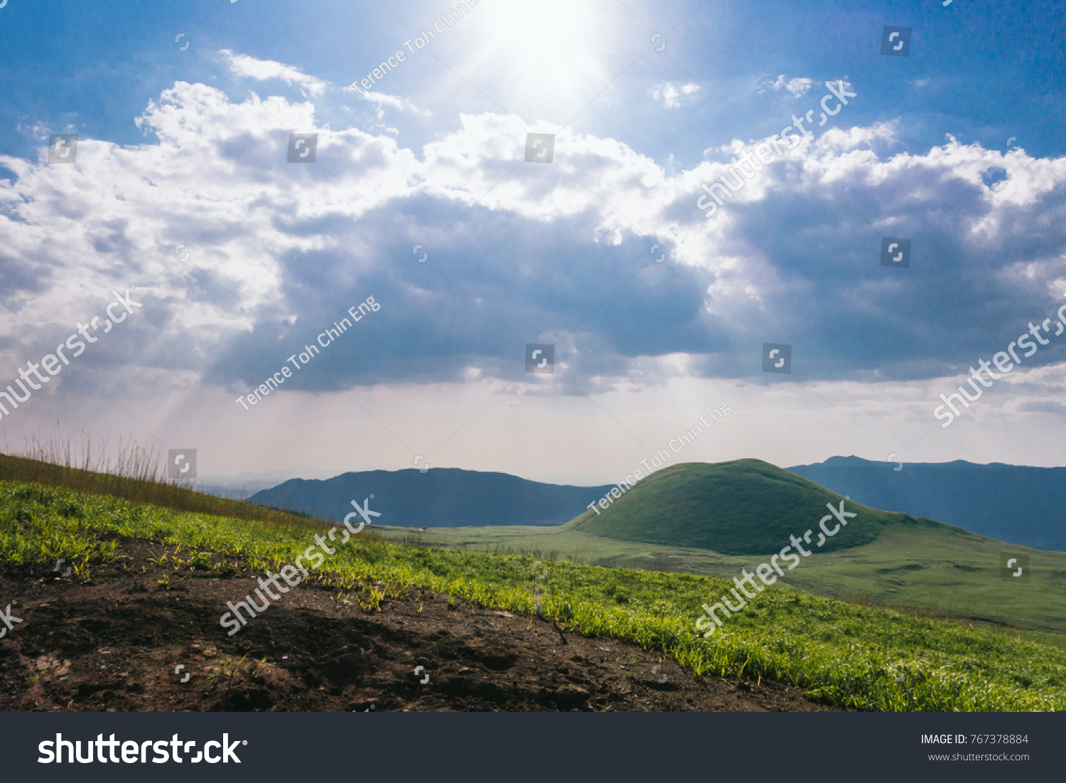 View Komezuka Dome Hill Mount Aso Stock Photo Edit Now