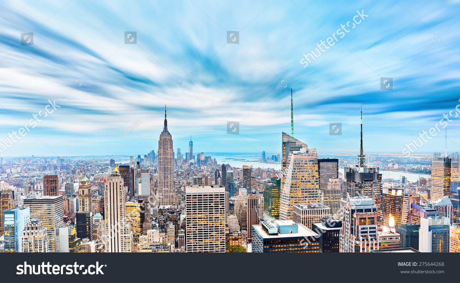 View New York City Cloudy Day Stock Photo 275644268 Shutterstock