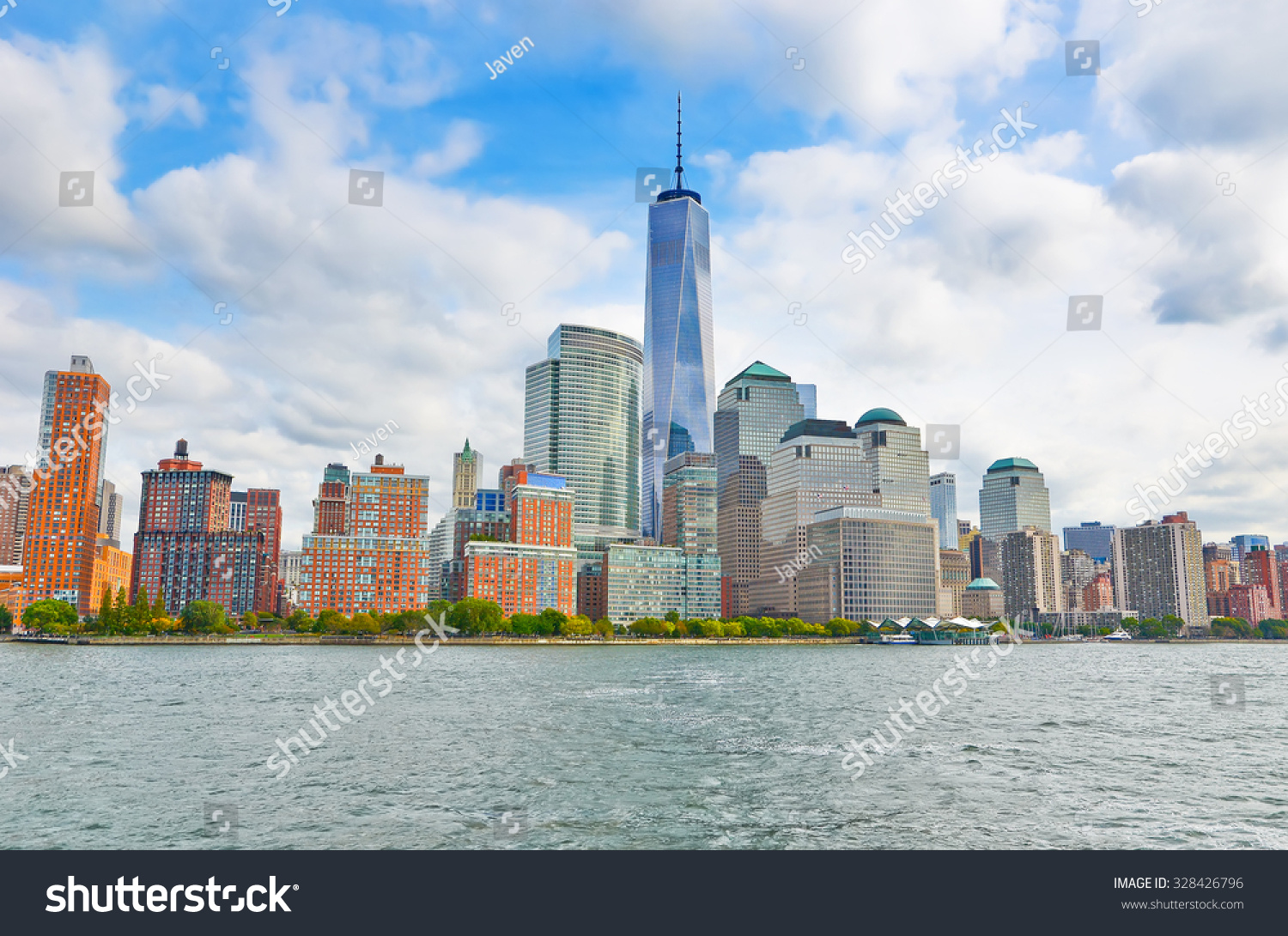 View New York City Cloudy Day Stock Photo (Edit Now) 328426796