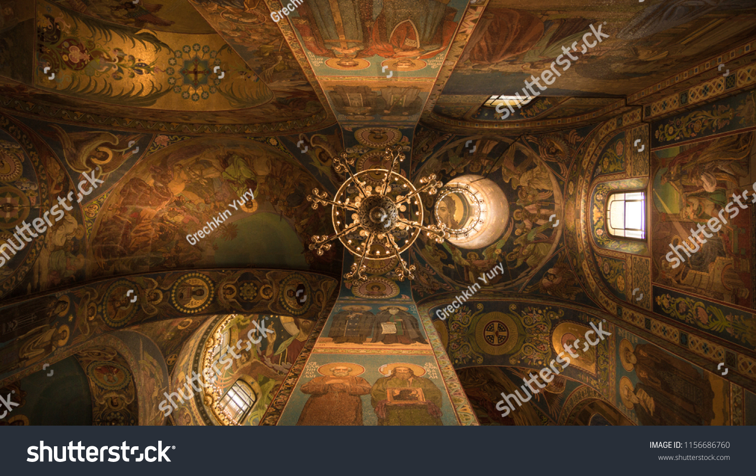 View Ceiling Church Savior On Blood Stock Photo Edit Now