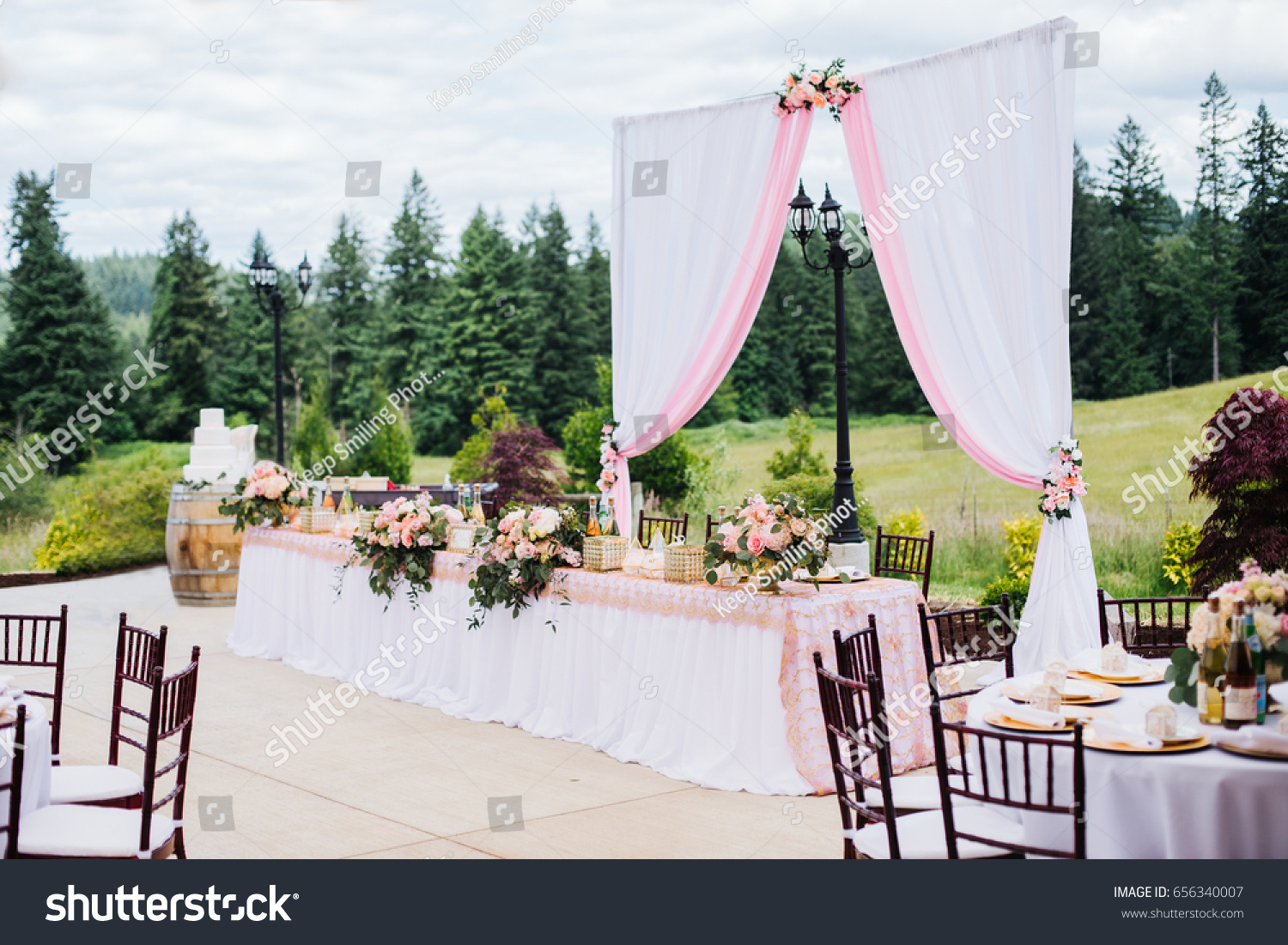 View Empty Outdoors Wedding Reception Venue Stock Photo Edit Now