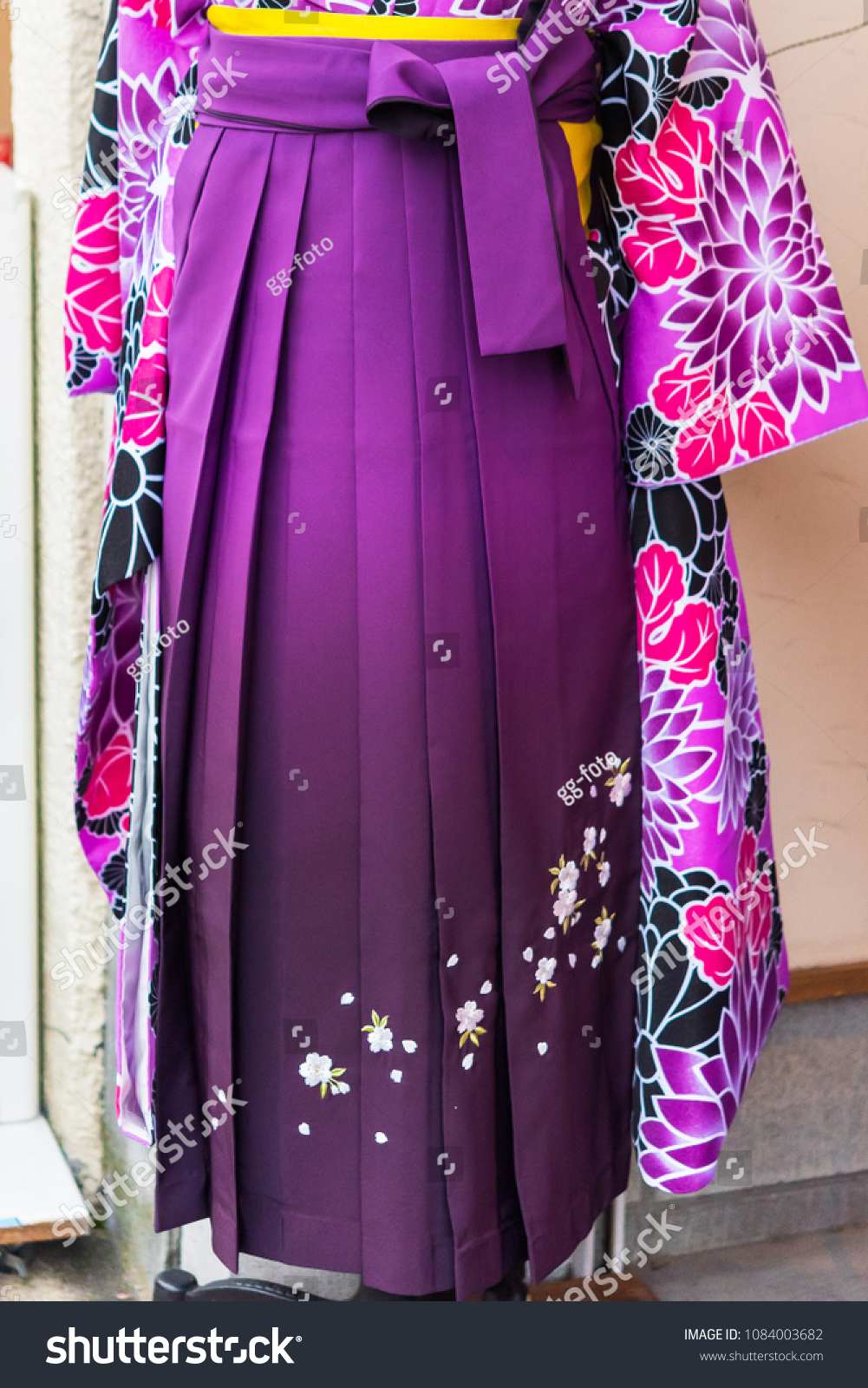 purple kimono skirt