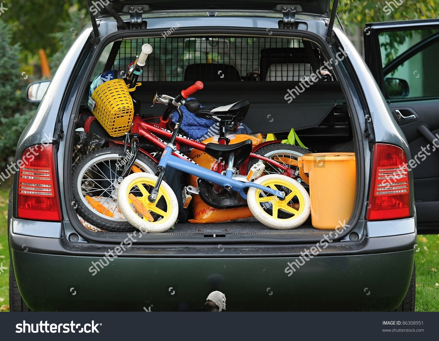 View To The Full Loaded Car Stock - Stock Photo View To The Full Loaded Car 86308951