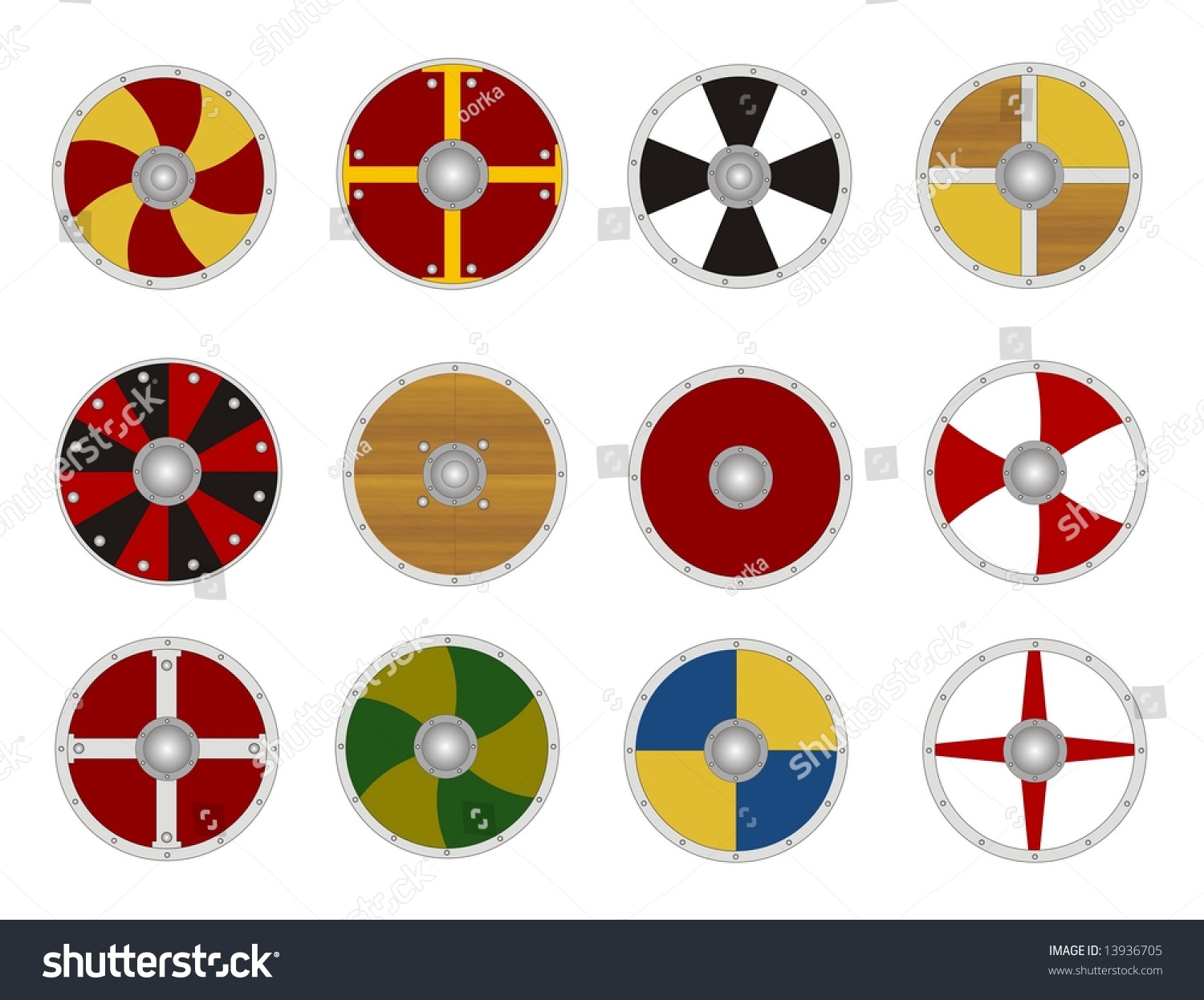 Viking'S Shields Stock Photo 13936705 : Shutterstock