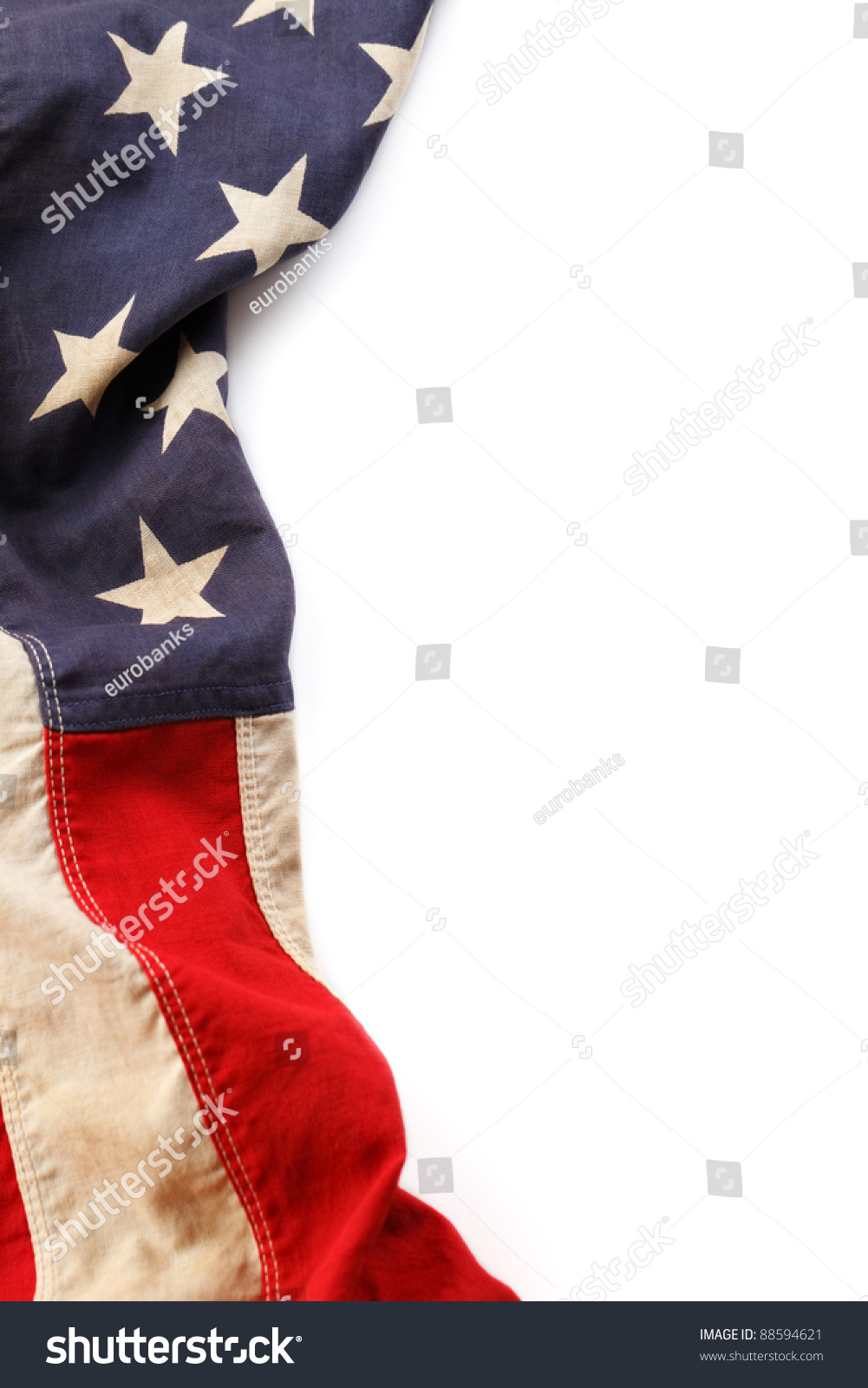 stock photo vintage american flag border isolated on a white background 88594621