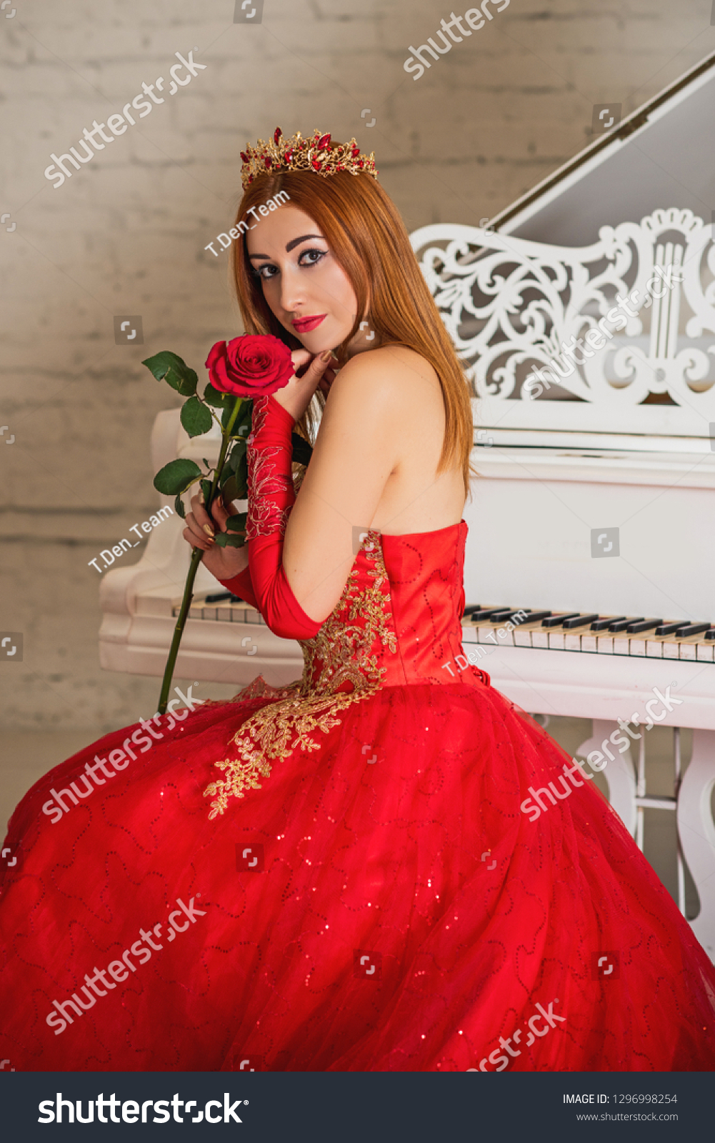 ruby red dress vintage