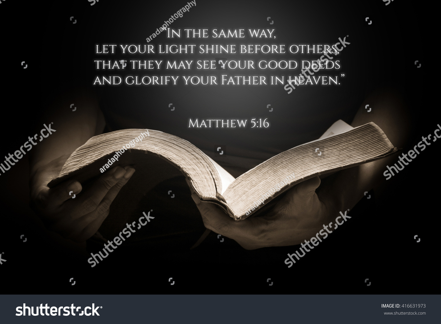 Vintage Bible Verse Background With The Bible Stock Photo 416631973 ...