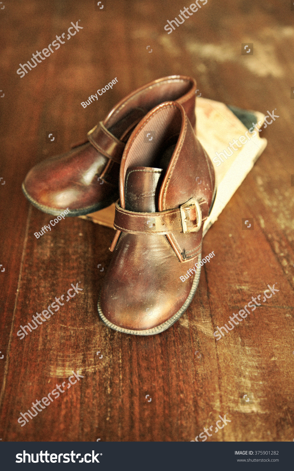 vintage leather baby shoes