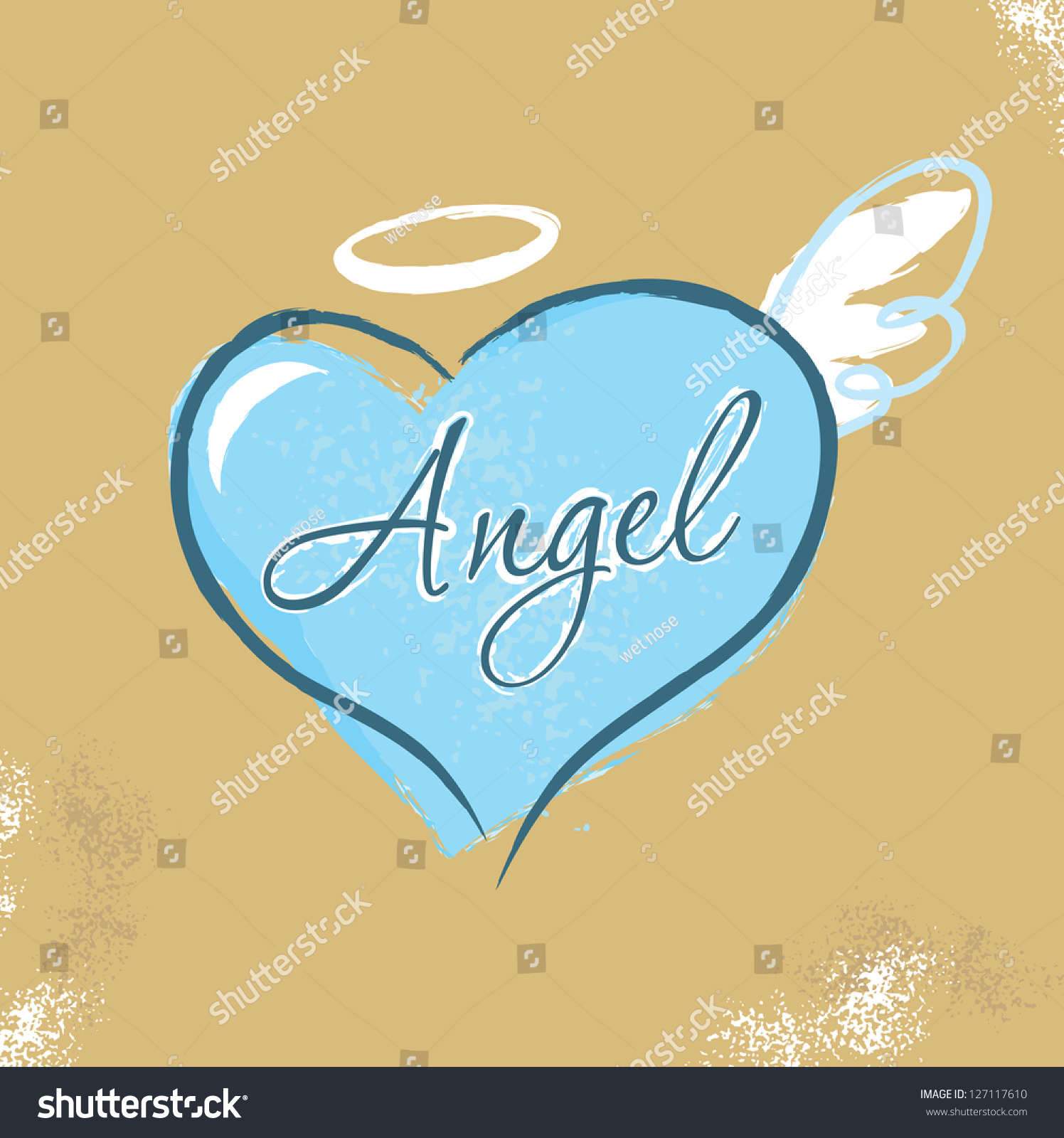 Vintage Christian Design Angel Jpeg Stock Illustration 127117610