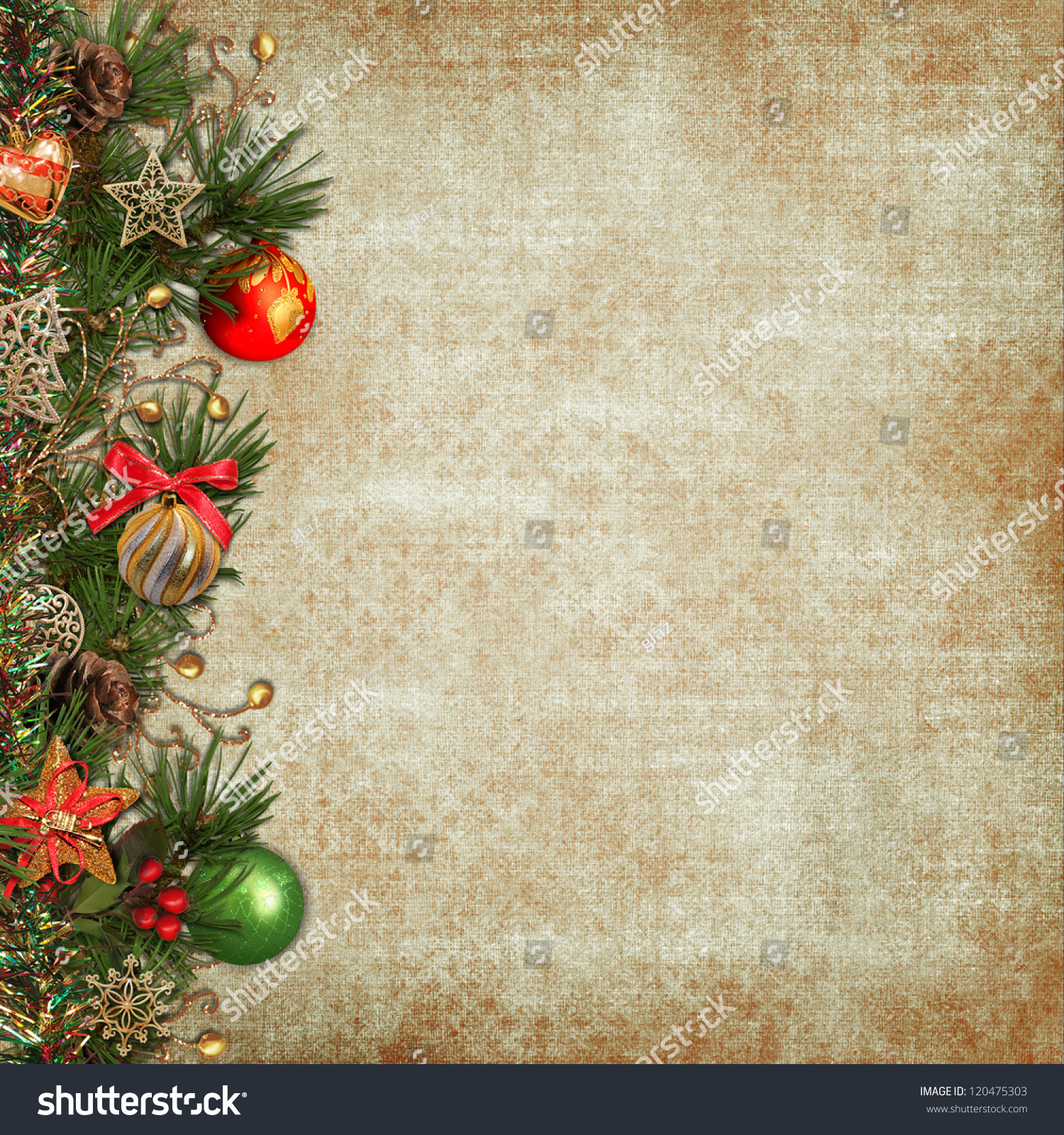 Vintage Christmas Background Stock Illustration 120475303 - Shutterstock