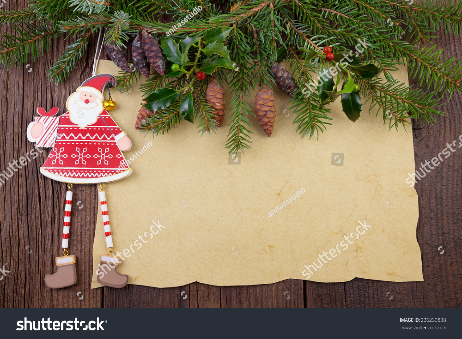 Vintage Christmas Background Stock Photo 226233838 : Shutterstock