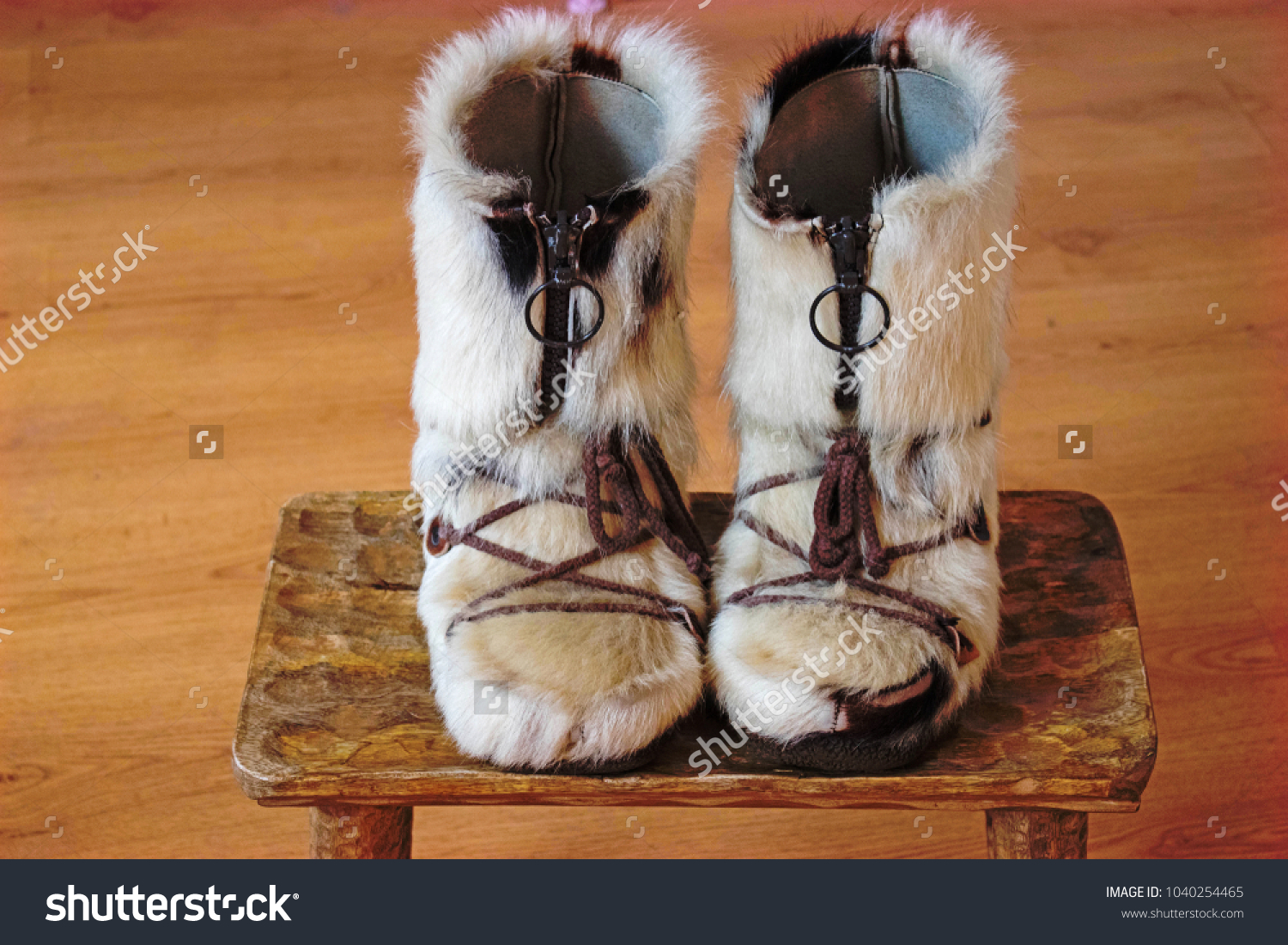 vintage fur boots