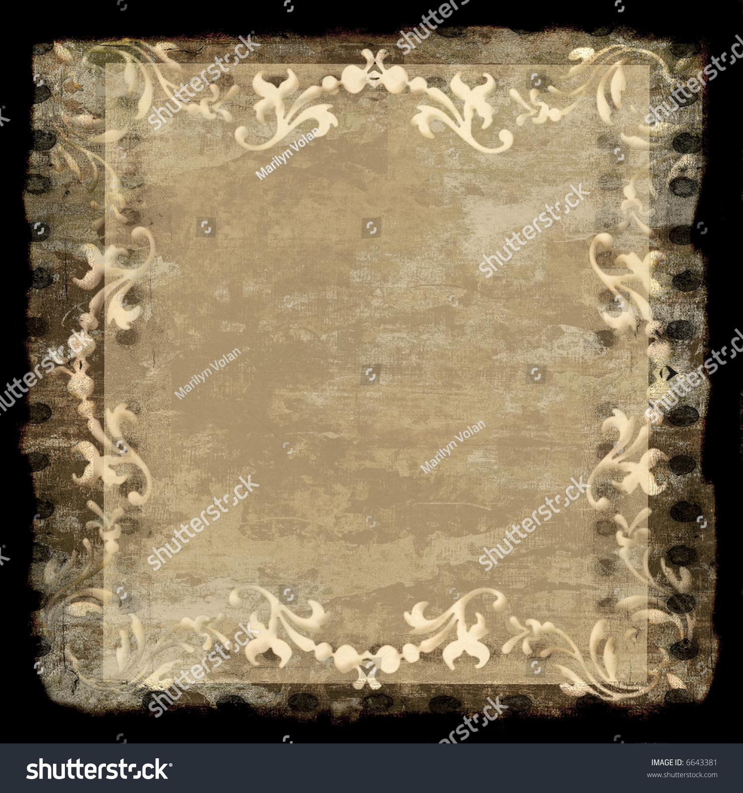 Vintage Grunge With Decorative Border Stock Photo 6643381 : Shutterstock