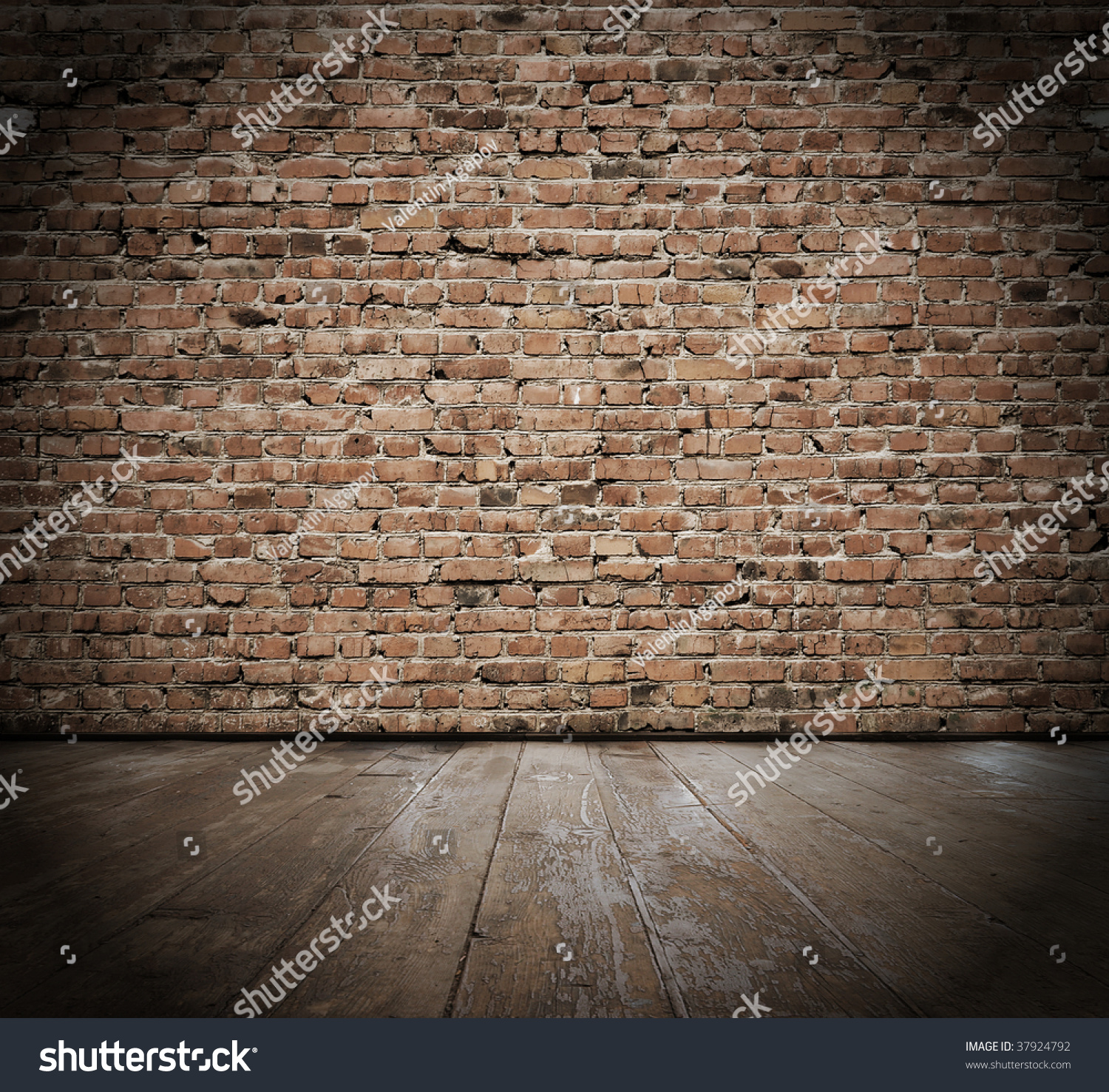 Vintage Interior With Brick Wall Stock Photo 37924792 : Shutterstock