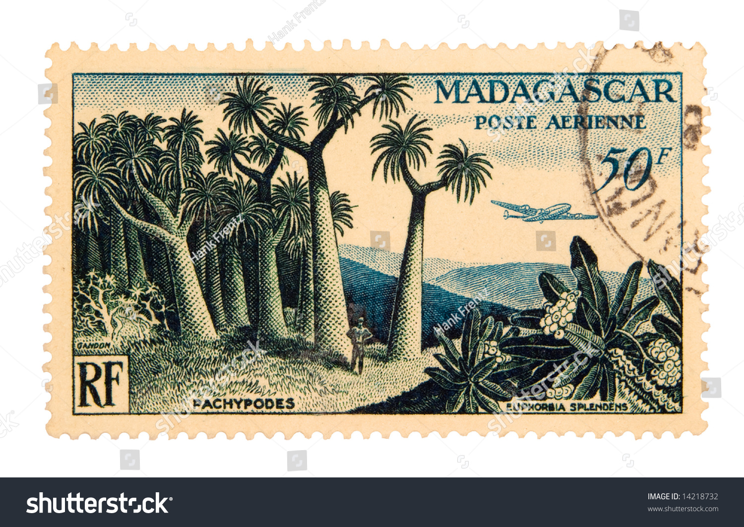 Vintage Madagascar Postage Stamp On White Stock Photo (Edit Now ...