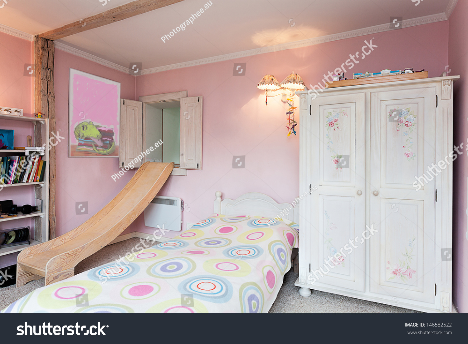 bed for girl with slide