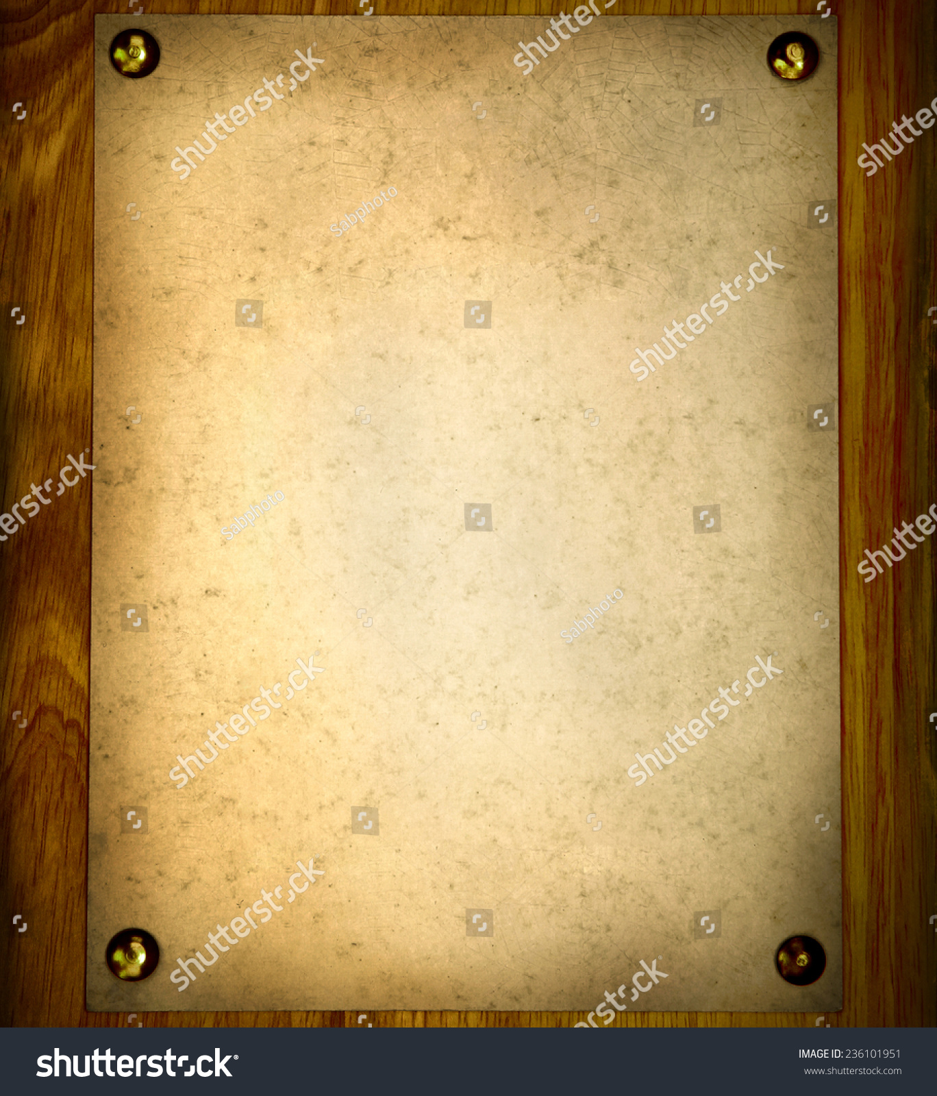 Vintage Notice Board On The Wooden Background Stock Photo 236101951 ...