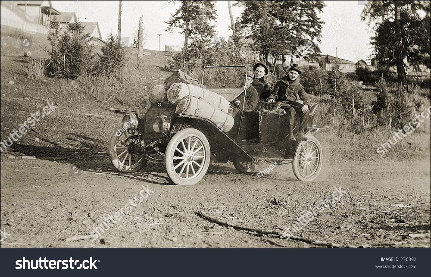 Vintage Photo Man Woman Driving Old Stock Photo Edit Now 276392
