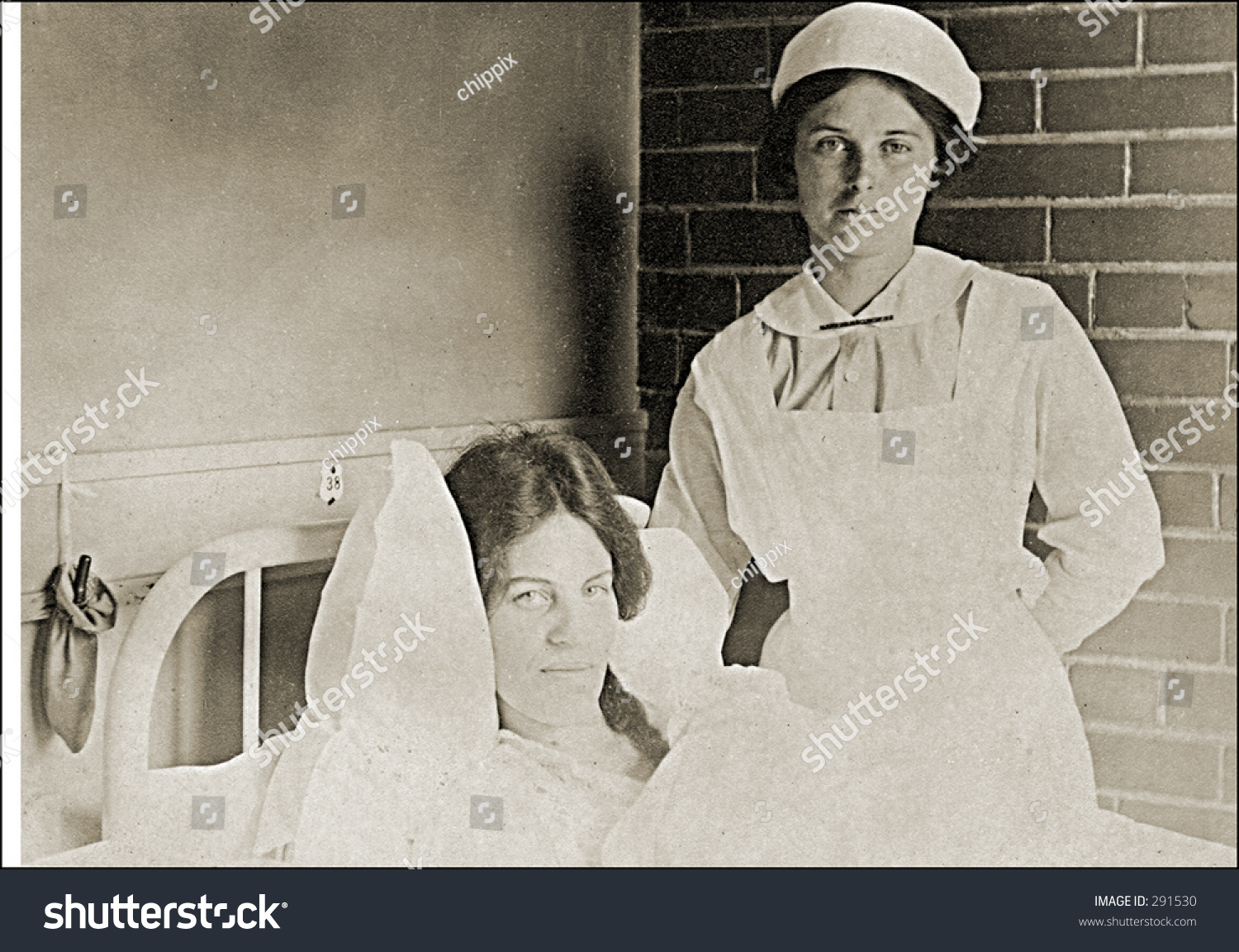 Vintage Photo Nurse Standing By Patients Stock Photo 291530 - Shutterstock