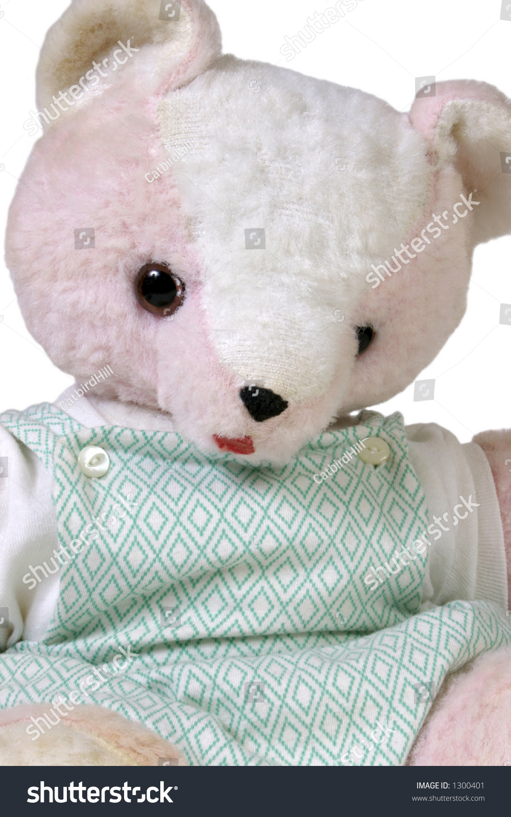 pink white teddy bear