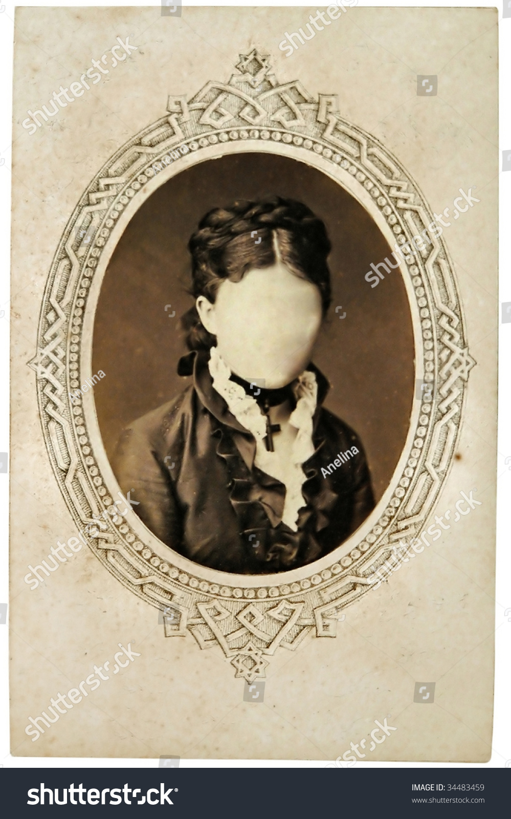 Vintage Portrait Woman Late 19 Th Stock Photo 34483459 - Shutterstock