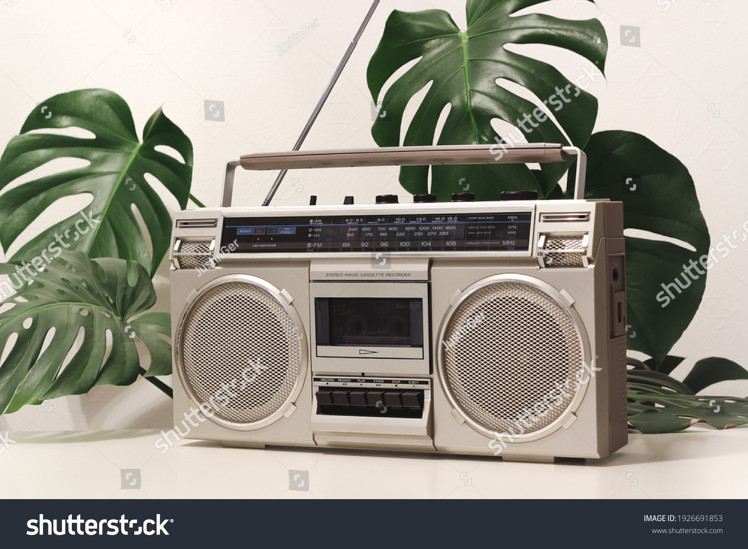 Vintage Radio Cassette Recorder Boombox Ghettoblaster Stock Photo ...