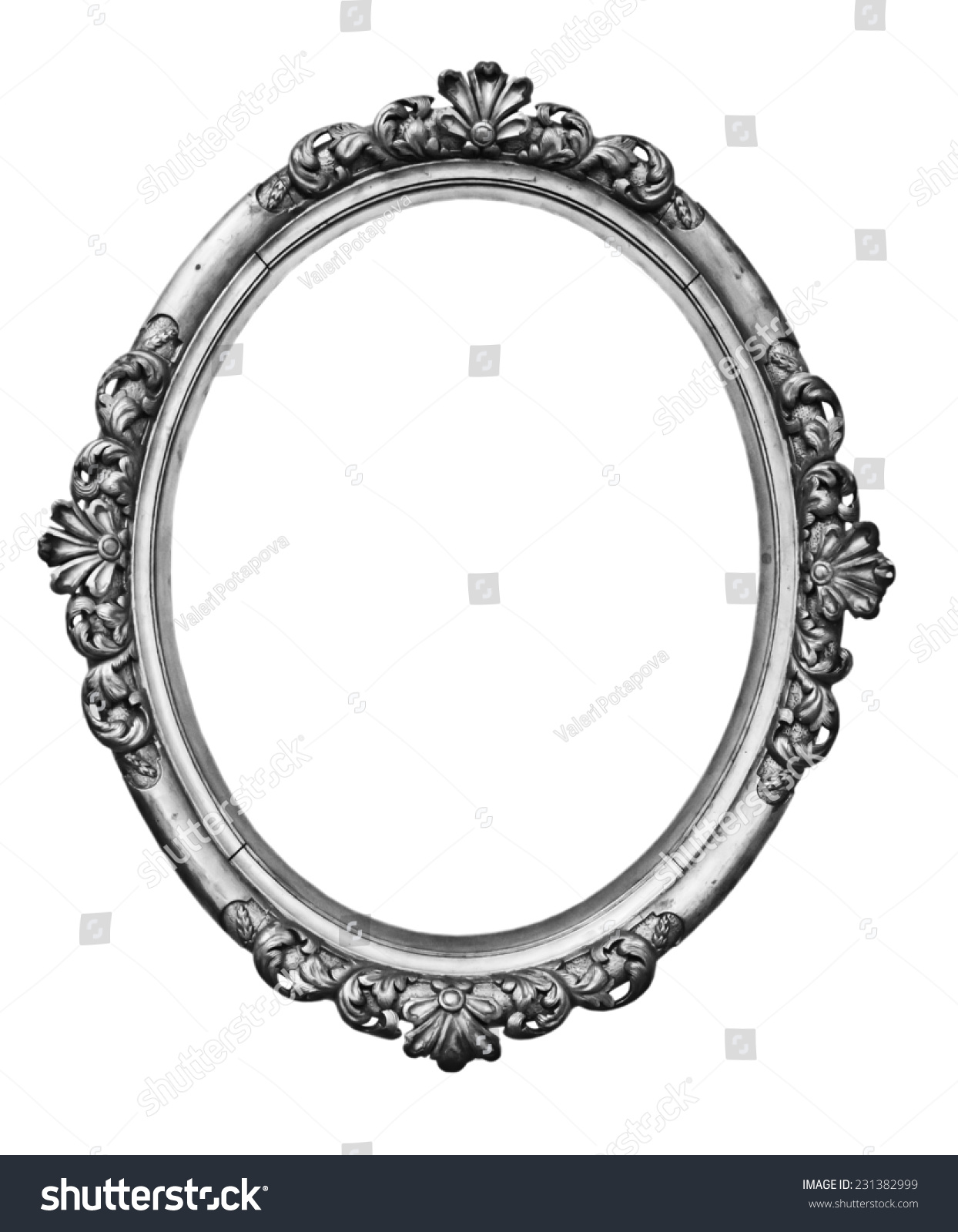 Vintage Silver Oval Frame Stock Photo Shutterstock