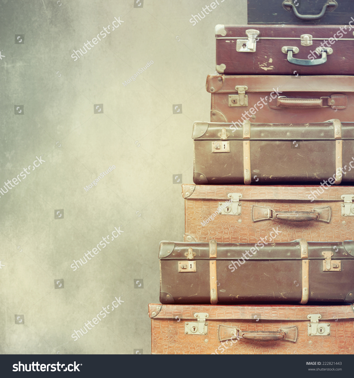 Vintage Suitcase Stock Photo Edit Now 222821443