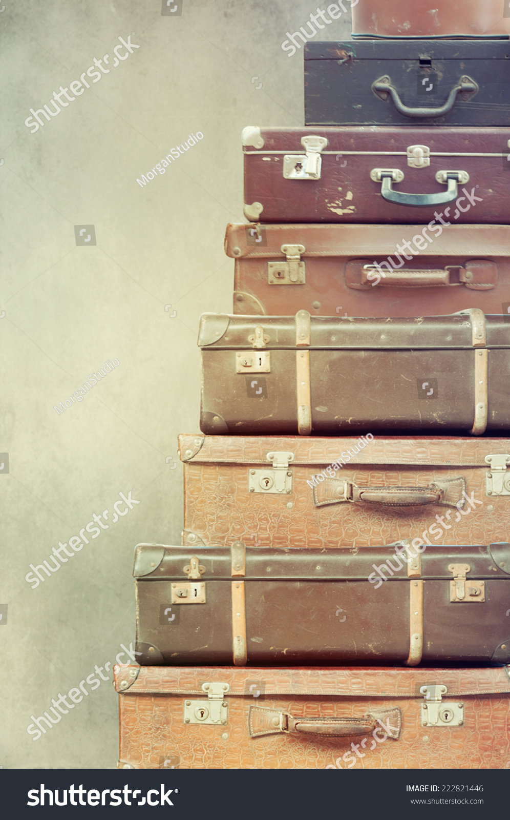 Vintage Suitcase Stock Photo Edit Now 222821446