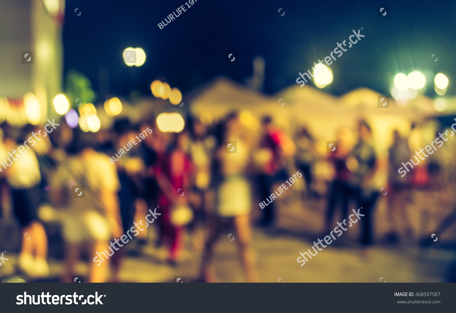 Vintage Tone Blur Image Night Festival Stock Photo 468597587 - Shutterstock