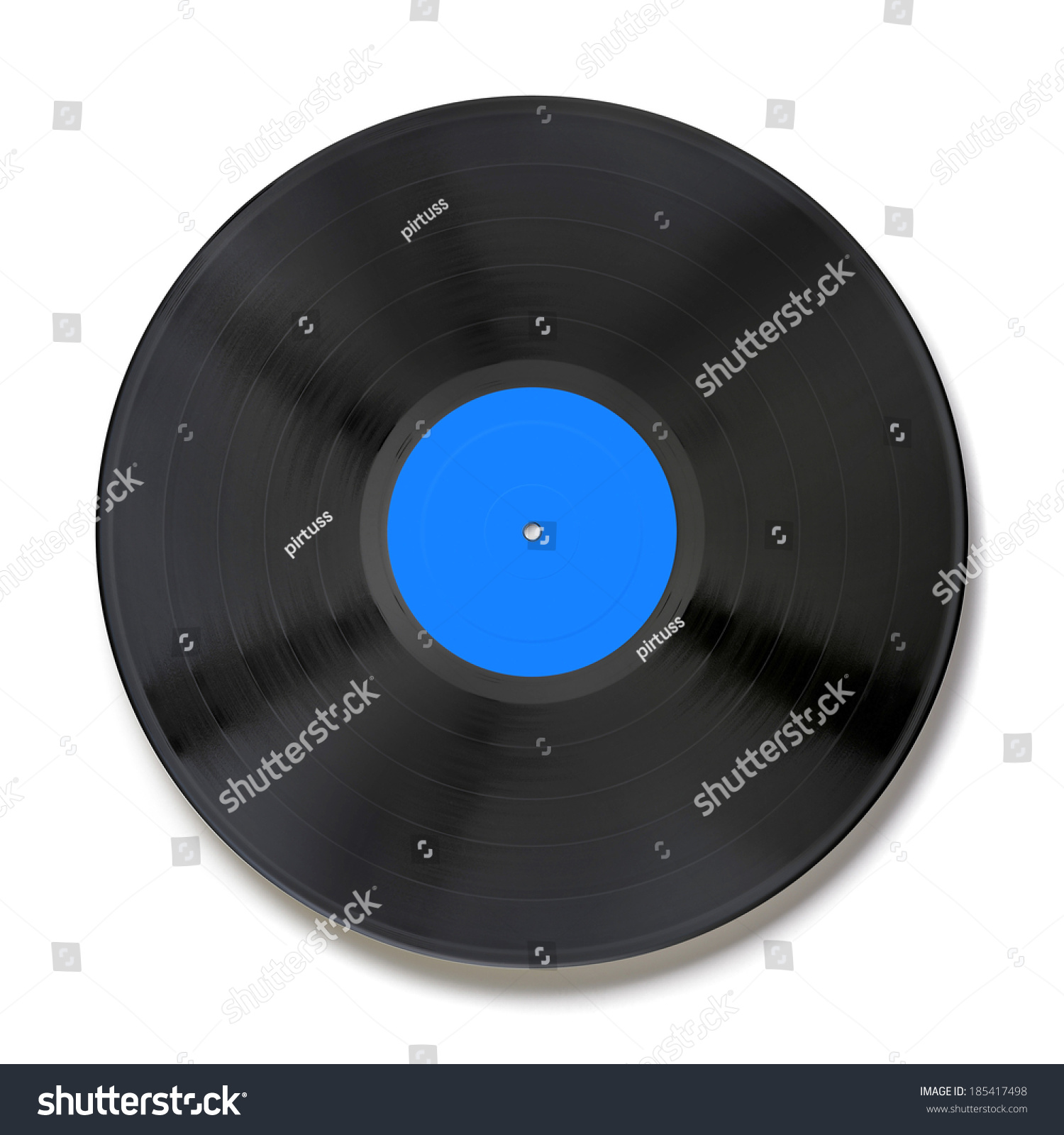 Vinyl Record Blue Label Isolated On Stock Photo 185417498 - Shutterstock