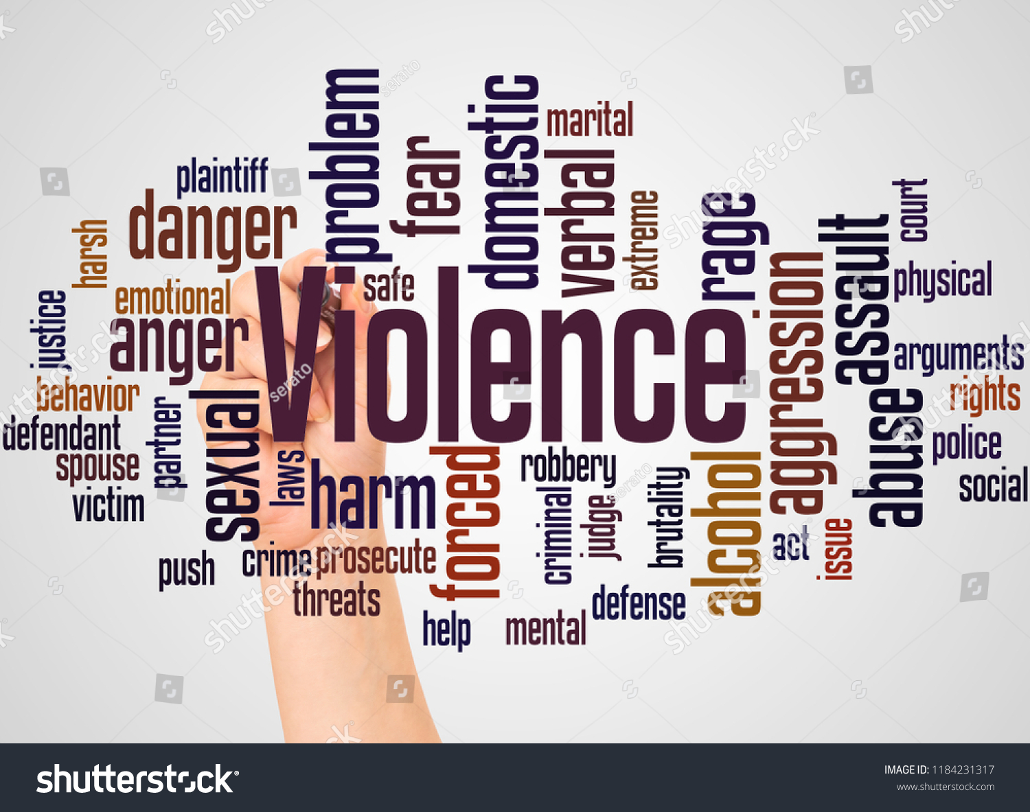 violence-word-cloud-hand-marker-concept-stock-photo-1184231317