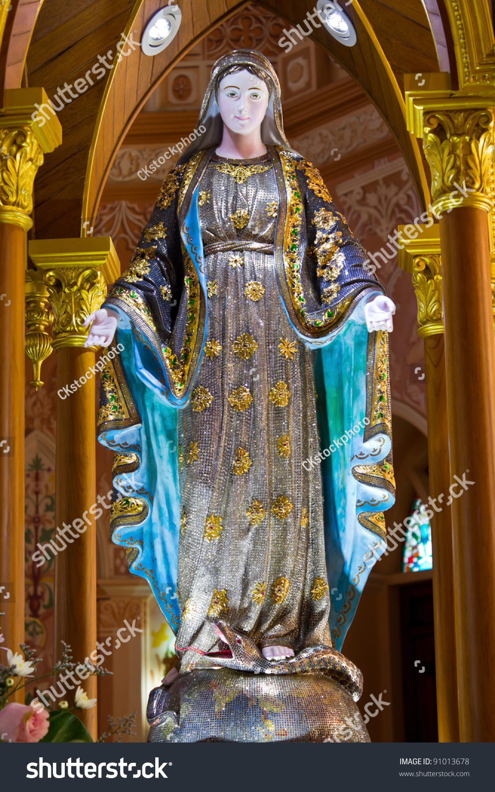 Virgin Mary Statue Chantaburi Province Thailand Stock Photo 91013678 ...