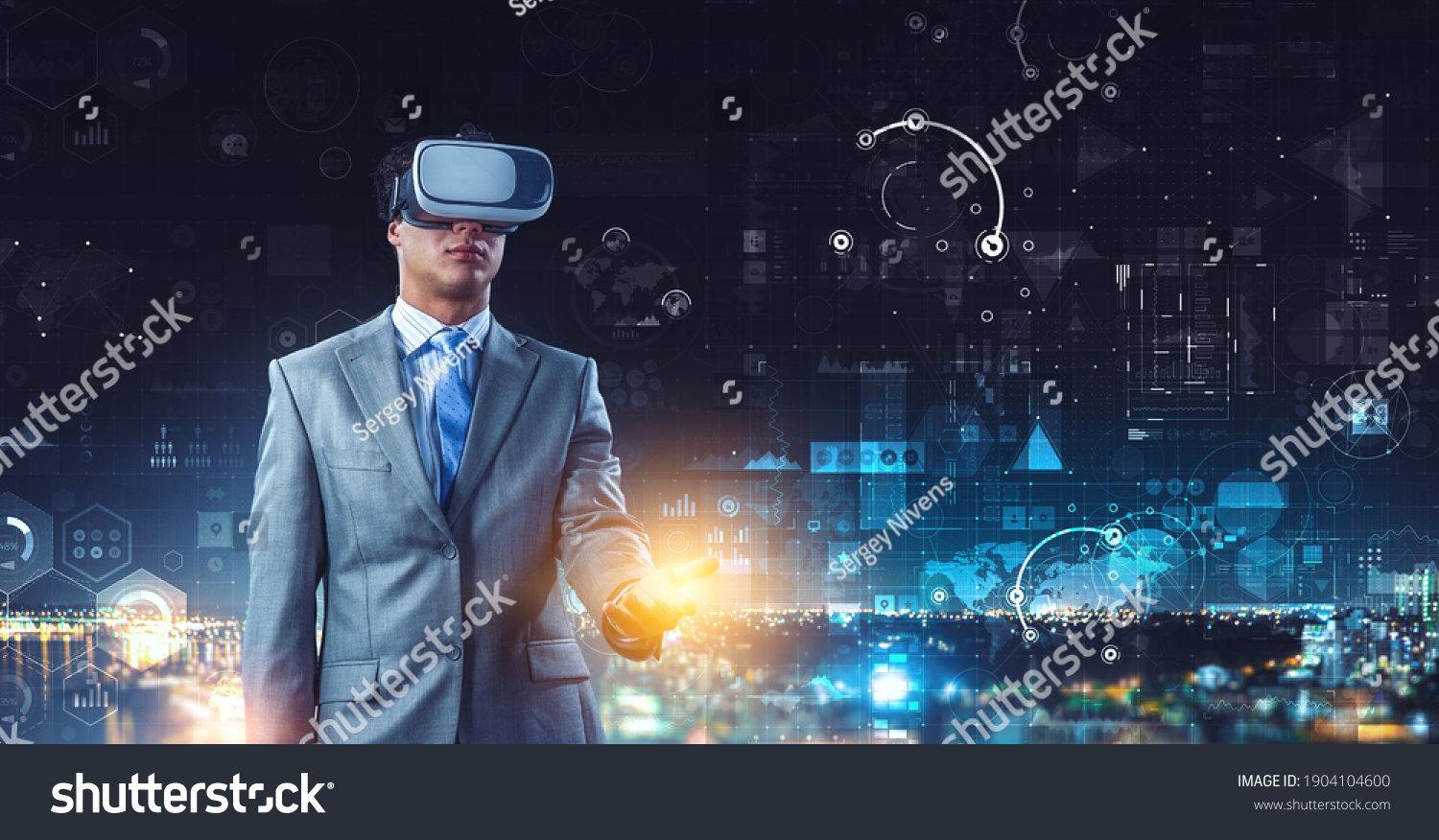  Wine Dual Curve Template Design Featuring Virtual Reality and Artificial Intelligence