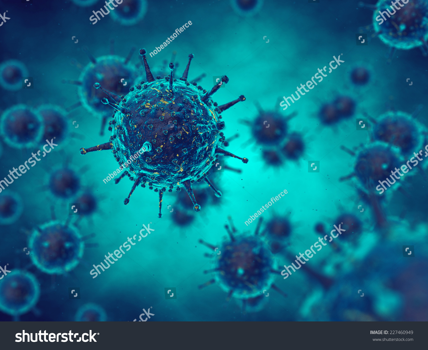 Viruses In Infected Organism , Viral Disease Epidemic , Outbreak Stock ...