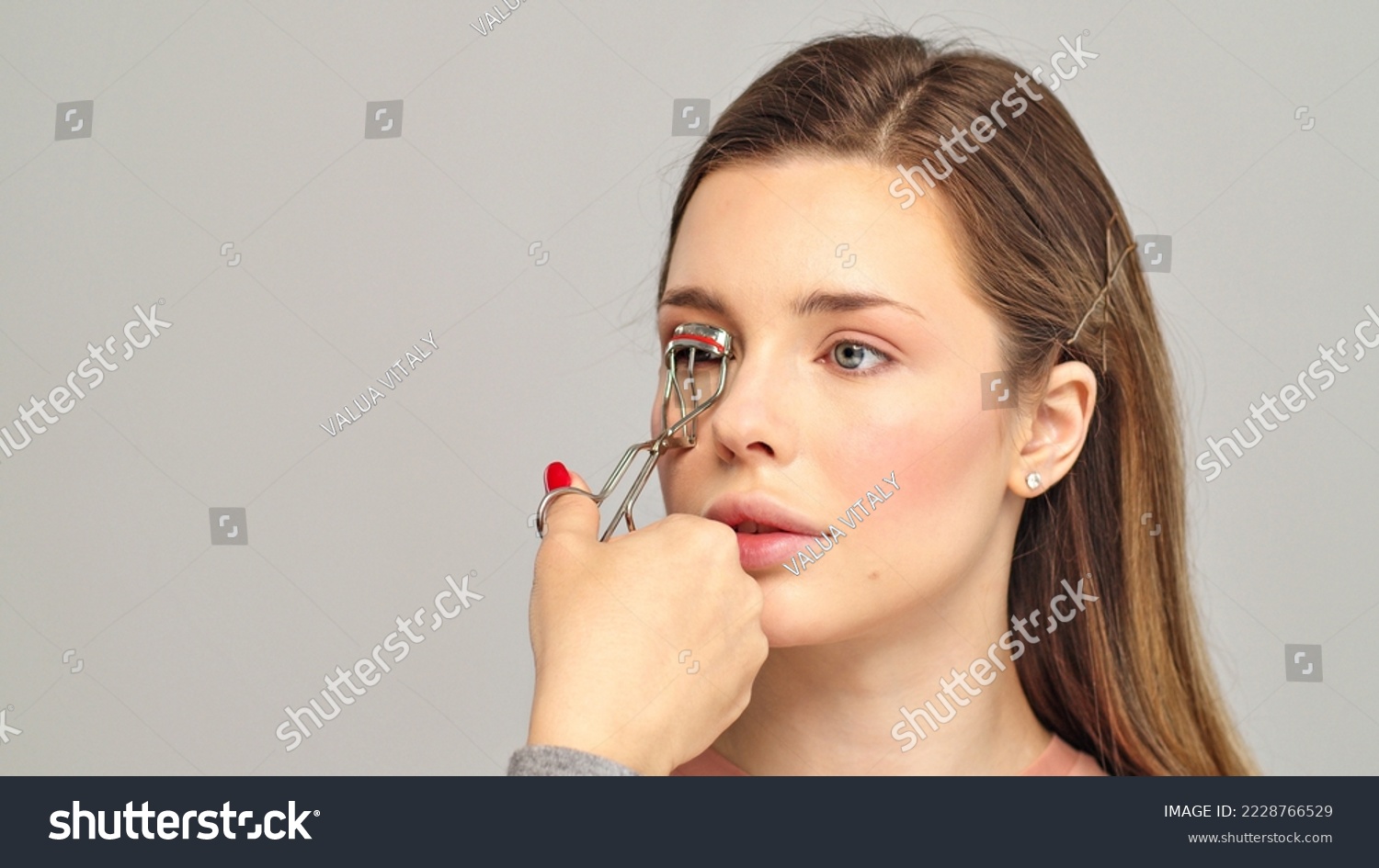  Soft Green Classic  Template Design Featuring Visagiste Curling Eyelashes