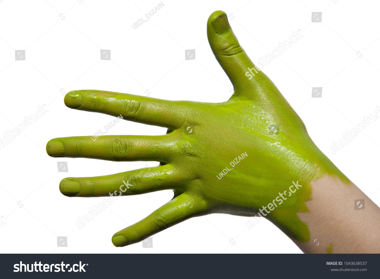 Fingers instead of brush Fingers instead of brush