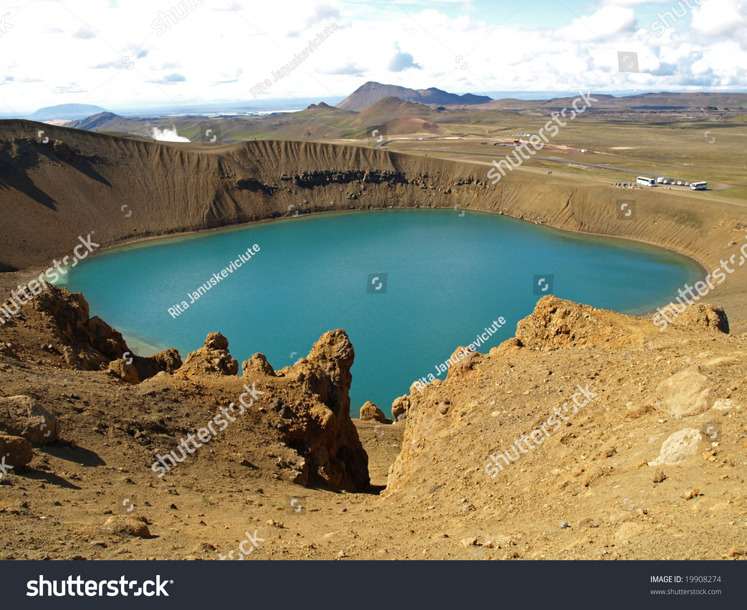 Viti Crater Blue Lake North Iceland Stock Photo 19908274 | Shutterstock