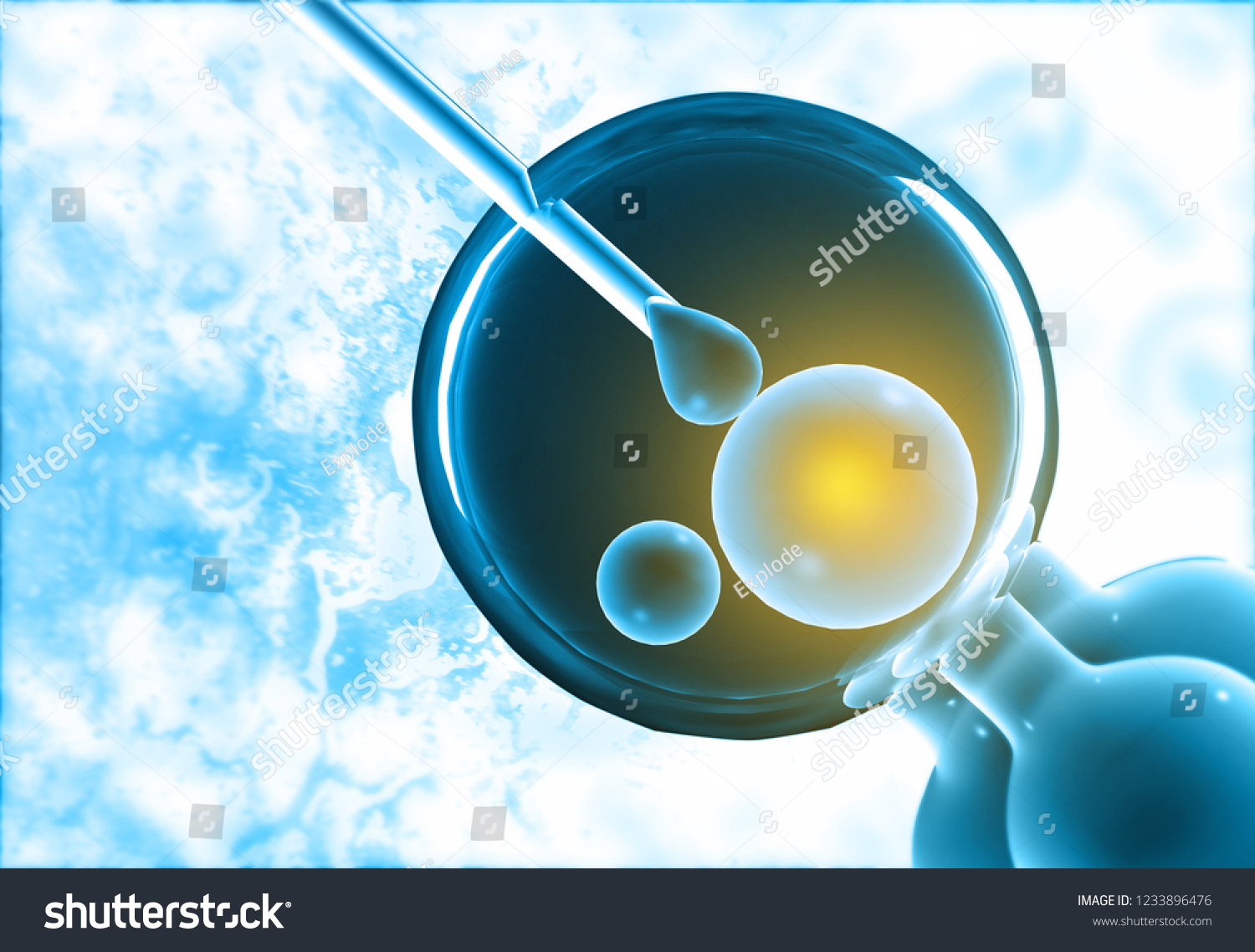 Vitro Fertilization Medical Background 3d Illustration Stock Illustration 1233896476 Shutterstock