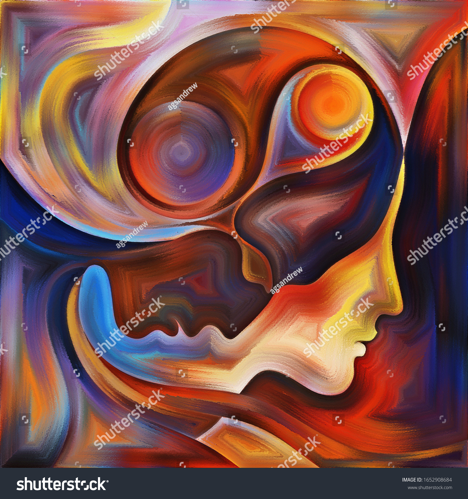 Vivid Minds Colors Us Series Design Stock Illustration