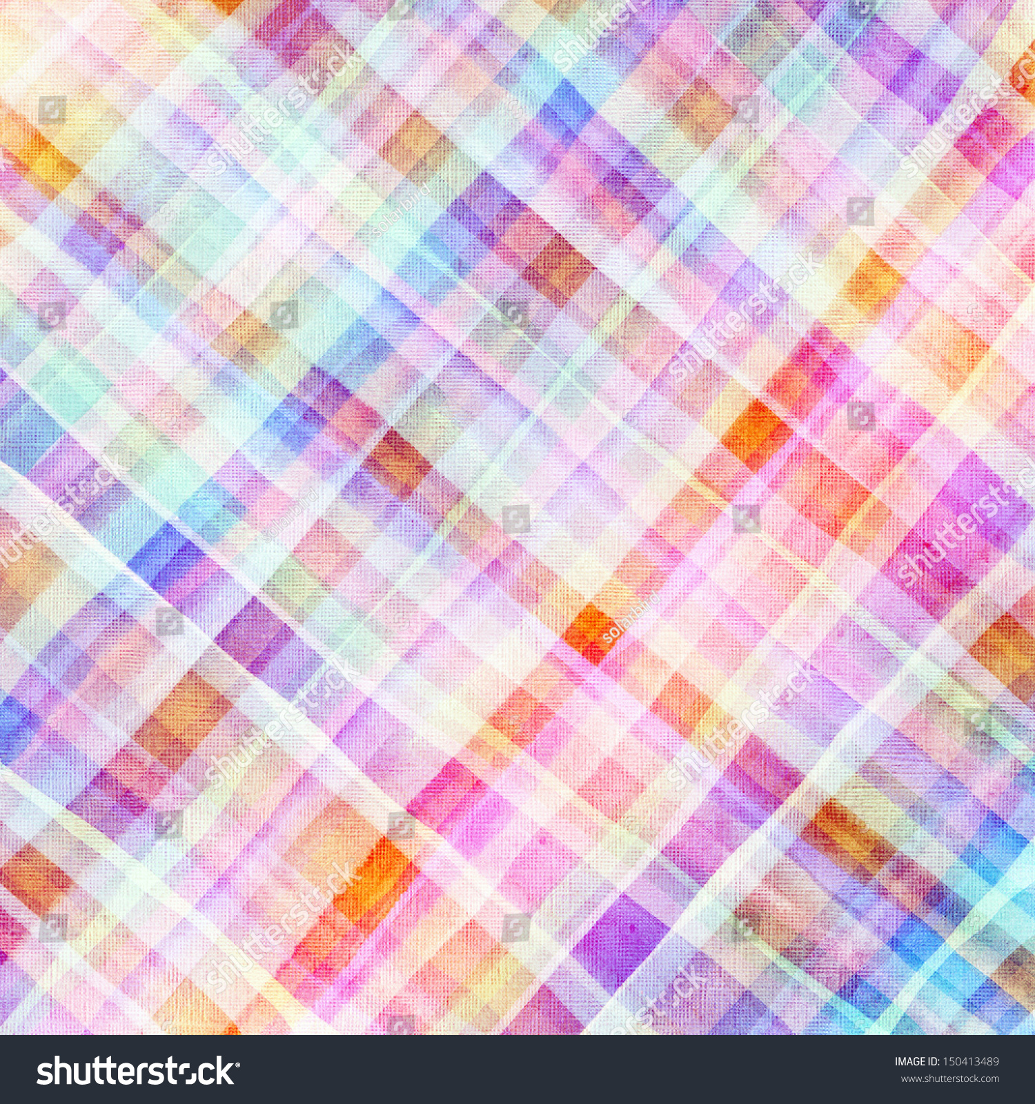 Vivid Plaid Watercolor. Hand Painted Brush Strokes Background Stock ...