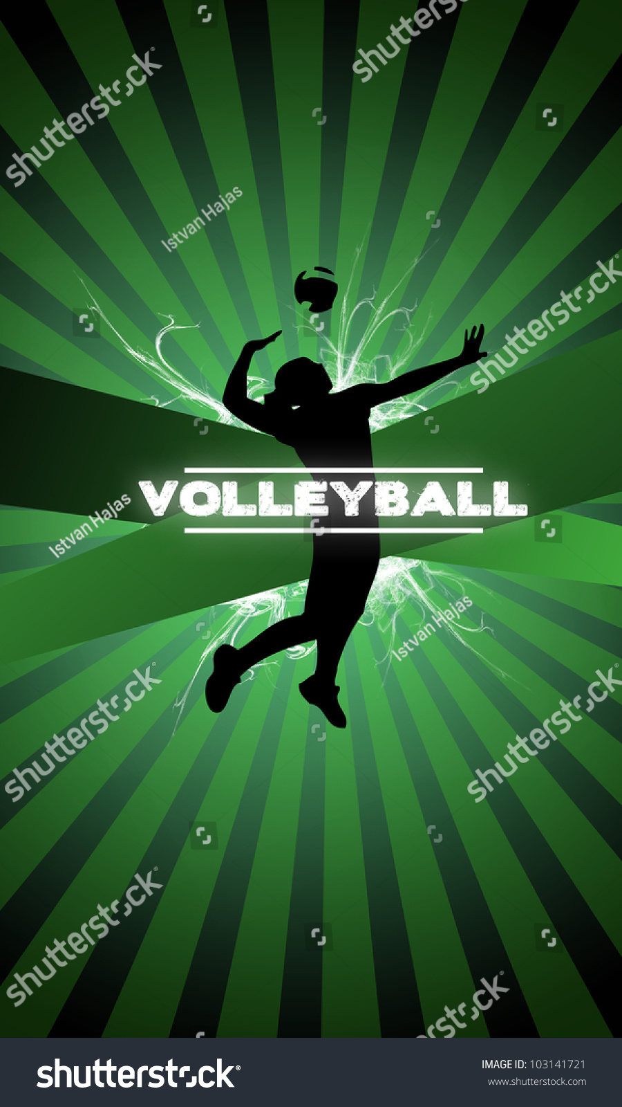 Volleyball Background With Space (Poster, Web, Leaflet, Magazine) Stock ...