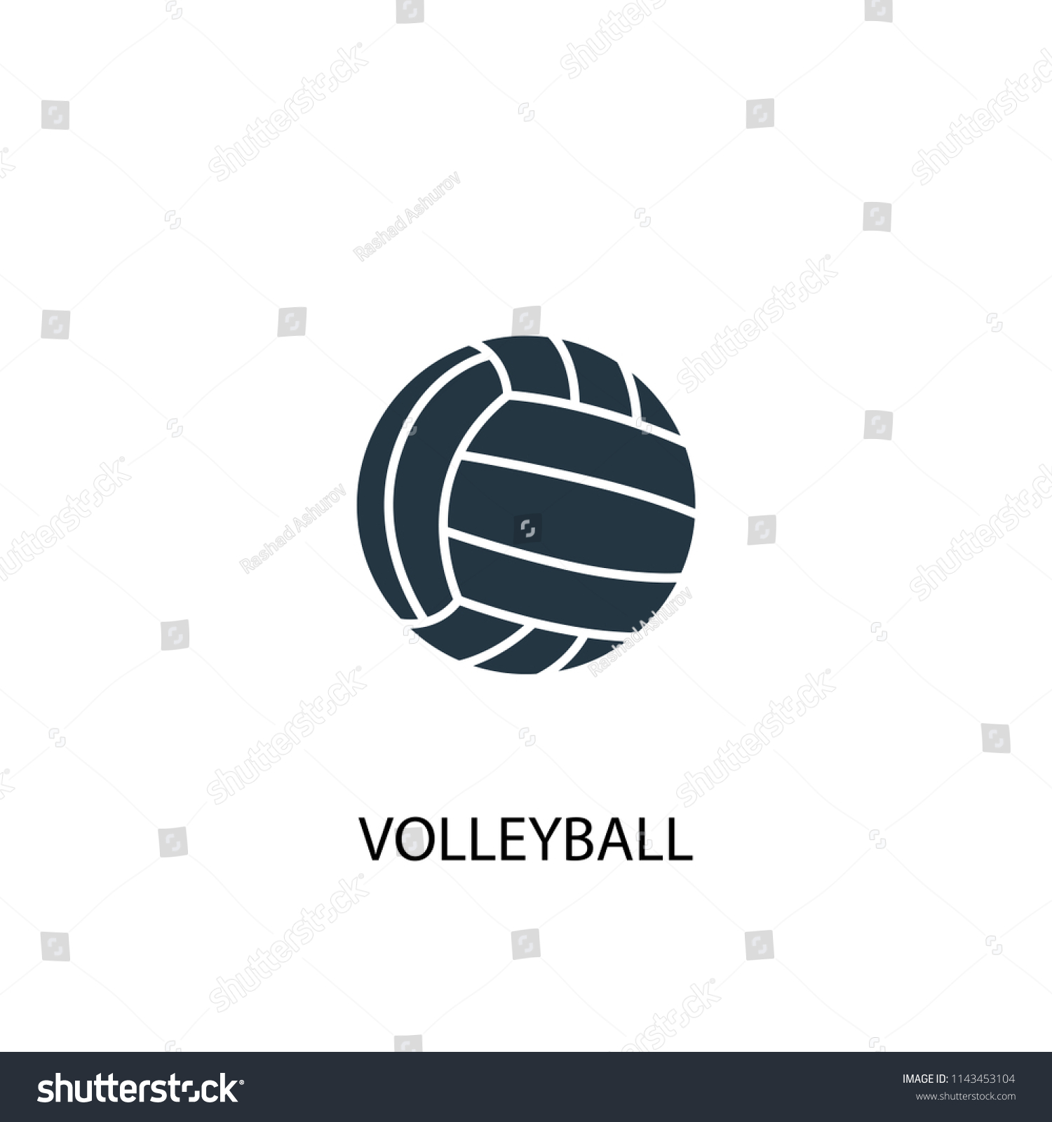 Volleyball Creative Icon Simple Element Illustration Stock Illustration ...