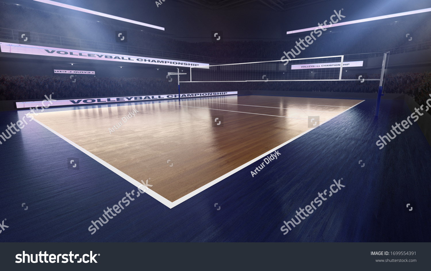 Volleyball Stadium Render 3d Illustration Stock Photo 1699554391 ...