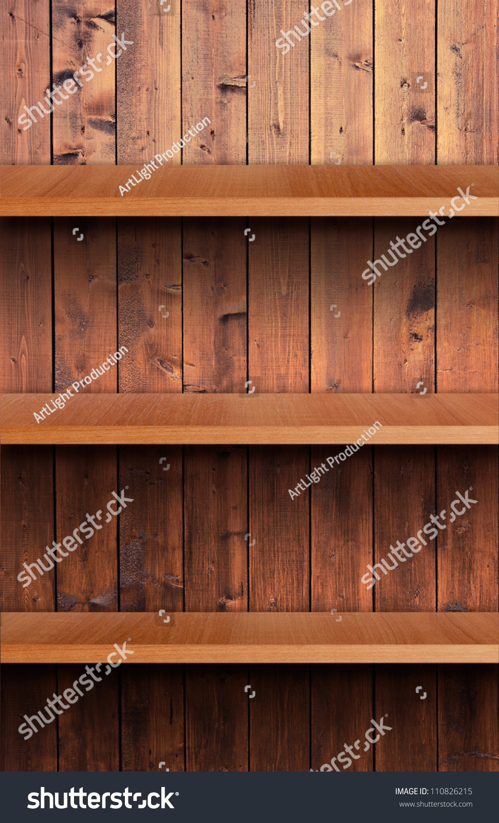 Volume Wooden Shelf Stock Photo 110826215 : Shutterstock