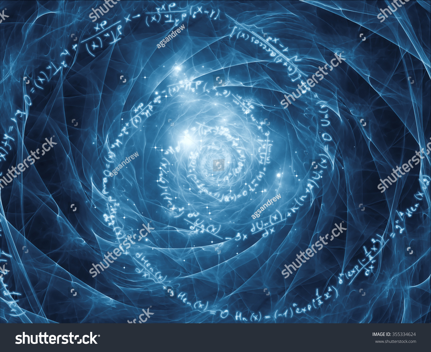 Vortex Dreams Series Composition Fractal Spiral Stock Illustration ...