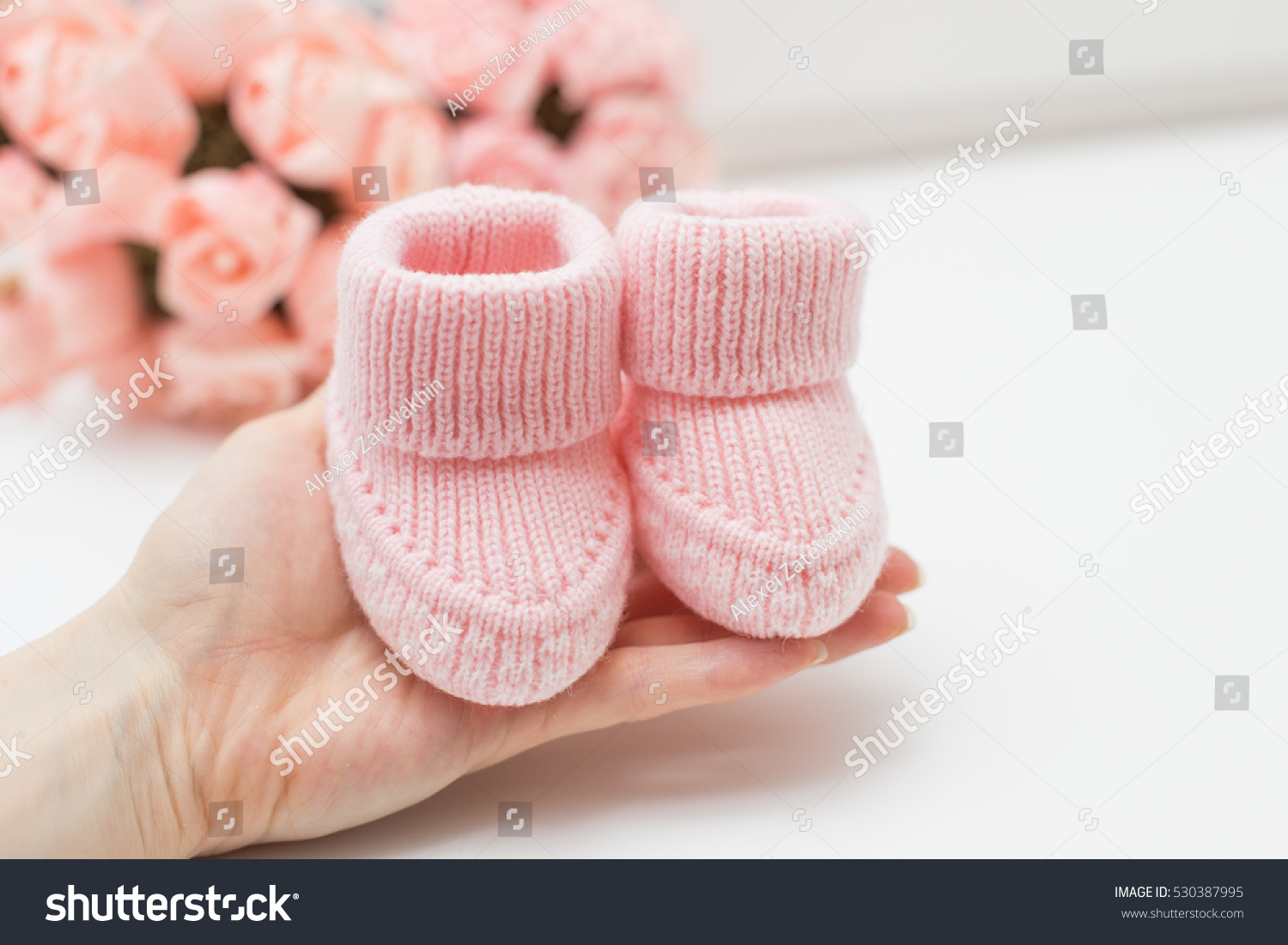 pink newborn shoes