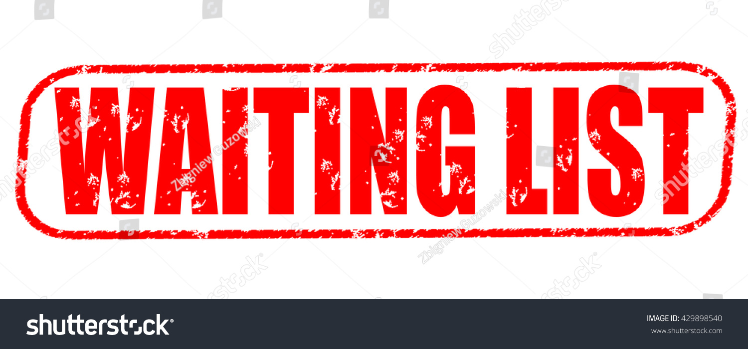 Waiting List Stamp On White Background Stock Illustration 429898540 ...