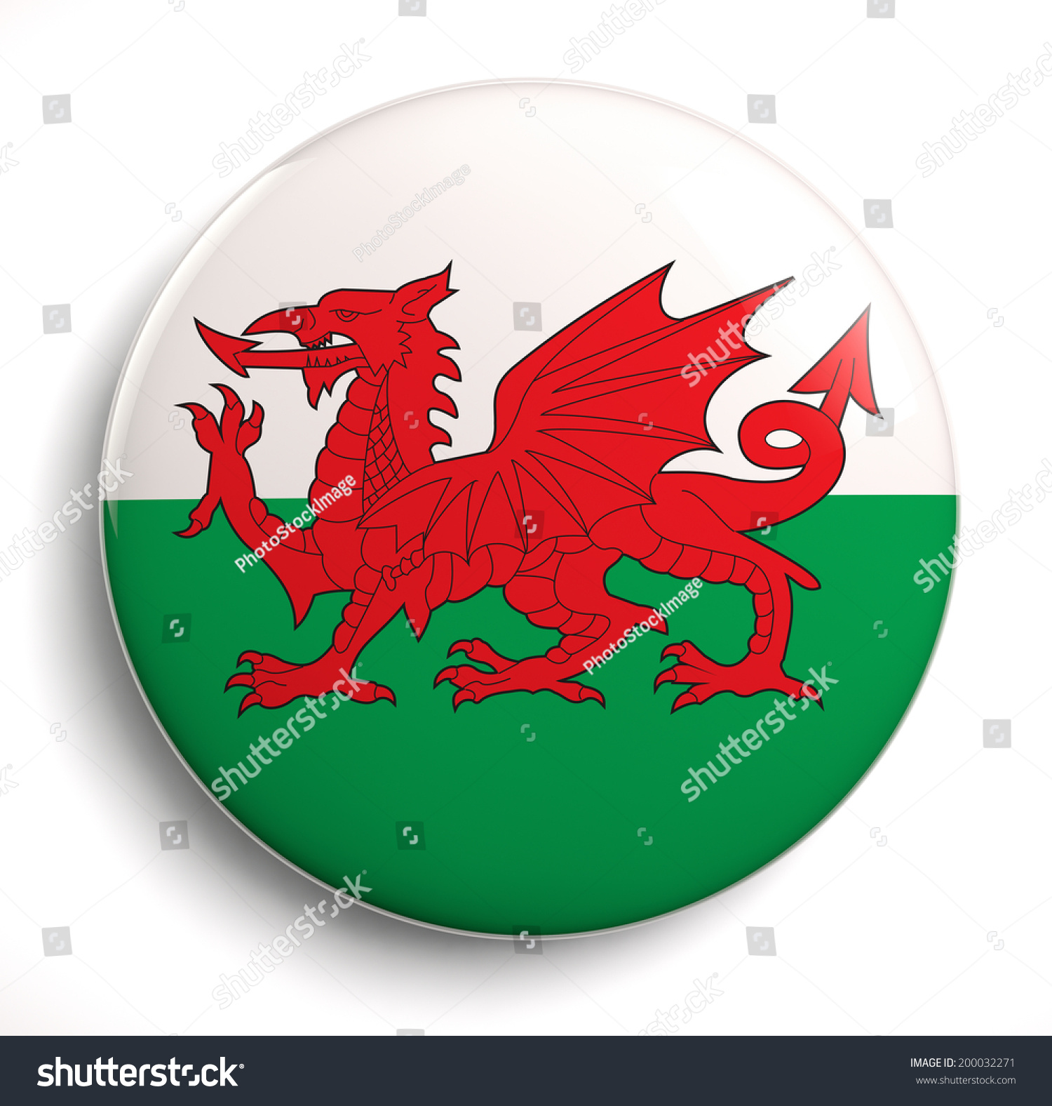 Wales Flag Isolated Stock Image Stock Illustration 200032271 | Shutterstock