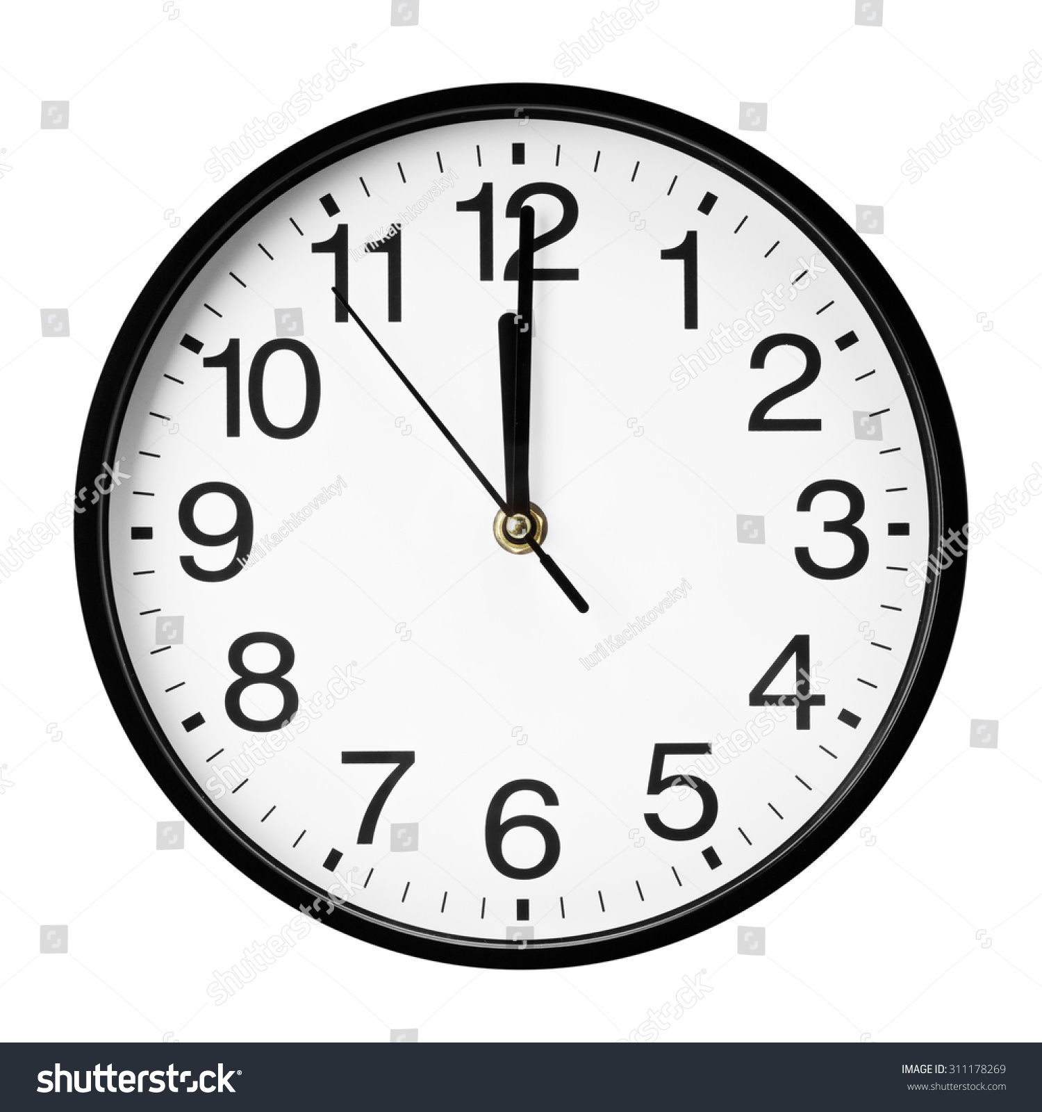 Wall Clock Isolated On White Background Stock Photo 311178269 ...